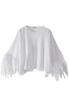 【アユーシ/AAYUSHI】のフェザーフリルカットソー 人気、トレンドファッション・服の通販 founy(ファニー) ファッション Fashion レディースファッション Fashion for Women トップス・カットソー Cut & Sew Tops シャツ・ブラウス・オフィスカジュアル Elegant Blouses & Button-Ups ロングTシャツ・Tシャツ Longline T-Shirts & Tees カットソー・ベーシックTシャツ Cut-and-Sewn Tops / Stretch Tees & Basics インド Indian Textile カットソー Cut and Sewn Top ショルダー Shoulder, Shoulder Strap ショート Short, Short Length シンプル Simple, Minimal スラックス Slacks, Dress Pants スリーブ Sleeve, Long Sleeve / Short Sleeve デニム Denim, Jeans Material ドロップ Drop Shoulder, Dropped Style バランス Balance, Style Balance フェザー Feather, Feather Detail フリル Frill, Ruffle ボックス Boxy, Box Shape 再入荷 Restock / Back in Stock おすすめ Recommended / Our Picks thumbnail ホワイト|ID: prp329100004896536 ipo3291000000036610326