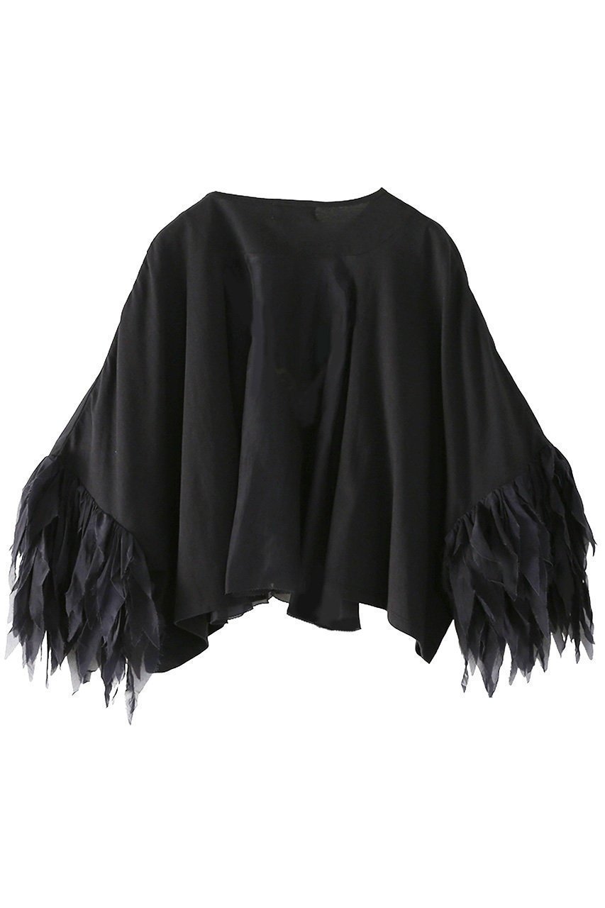 【アユーシ/AAYUSHI】のフェザーフリルカットソー 人気、トレンドファッション・服の通販 founy(ファニー) 　ファッション　Fashion　レディースファッション　Fashion for Women　トップス・カットソー　Cut & Sew Tops　シャツ・ブラウス・オフィスカジュアル　Elegant Blouses & Button-Ups　ロングTシャツ・Tシャツ　Longline T-Shirts & Tees　カットソー・ベーシックTシャツ　Cut-and-Sewn Tops / Stretch Tees & Basics　インド　Indian Textile　カットソー　Cut and Sewn Top　ショルダー　Shoulder, Shoulder Strap　ショート　Short, Short Length　シンプル　Simple, Minimal　スラックス　Slacks, Dress Pants　スリーブ　Sleeve, Long Sleeve / Short Sleeve　デニム　Denim, Jeans Material　ドロップ　Drop Shoulder, Dropped Style　バランス　Balance, Style Balance　フェザー　Feather, Feather Detail　フリル　Frill, Ruffle　ボックス　Boxy, Box Shape　再入荷　Restock / Back in Stock　おすすめ　Recommended / Our Picks　other-2|ID: prp329100004896536 ipo3291000000036610331