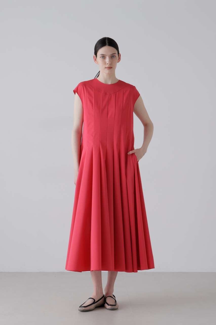 【アドーア/ADORE】のプレーンストレッチワンピース インテリア・キッズ・メンズ・レディースファッション・服の通販 founy(ファウニー) 　ファッション　Fashion　レディースファッション　Fashion for Women　ワンピース　Dresses　チュニック　Tunic Tops & Dresses　コンパクト　Compact, Small Size　サマー　Summer, Summer Style　ストレッチ　Stretch, Stretchy Fabric　チュニック　Tunic, Long Top　ドレス　Dress, One-Piece　フレア　Flare, Flared　ロング　Long, Long-Length　夏　Summer　春　Spring　S/S・春夏　SS, Spring/Summer, Warm Season　レッド|ID: prp329100004896548 ipo3291000000036904581