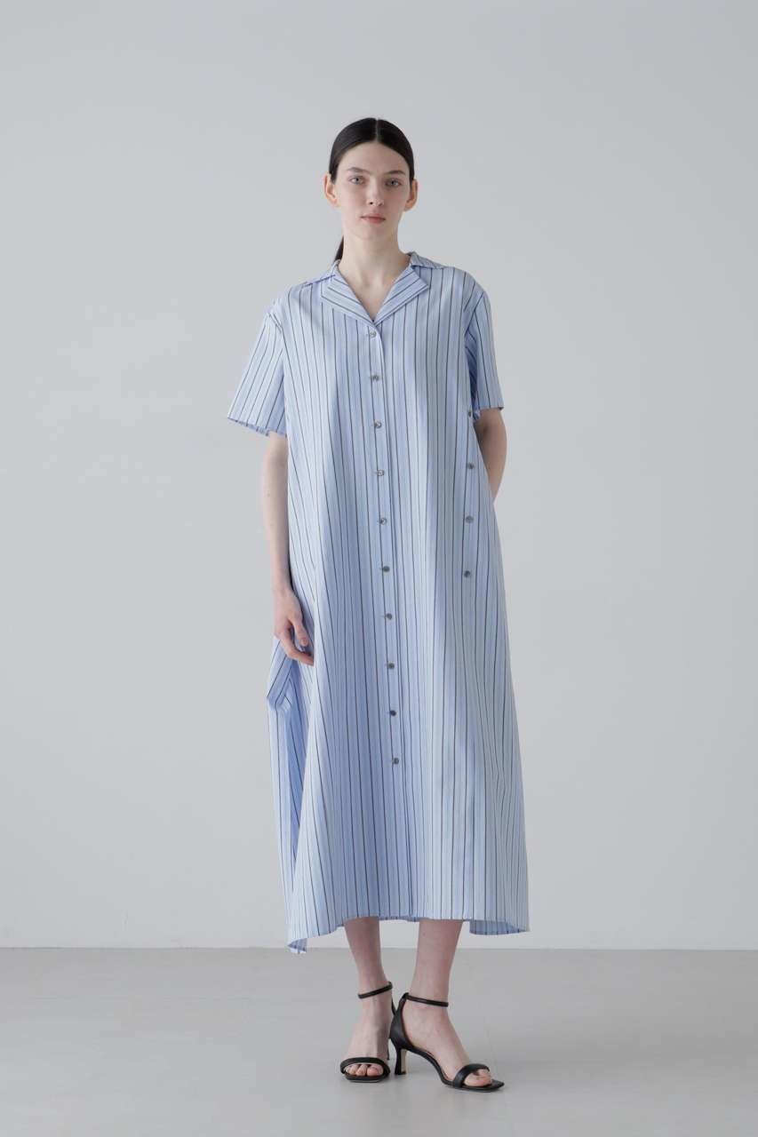 【アドーア/ADORE】のミックスストライプワンピース 人気、トレンドファッション・服の通販 founy(ファニー) 　ファッション　Fashion　レディースファッション　Fashion for Women　ワンピース　Dresses　チュニック　Tunic Tops & Dresses　カシュクール　Wrap Design　クラシカル　Classical, Vintage-Inspired　コンパクト　Compact, Small Size　ストライプ　Stripe, Striped Pattern　チュニック　Tunic, Long Top　トレンド　Trend, Trending Now　ビッグ　Big, Oversized　ロング　Long, Long-Length　新作・新入荷　New Arrivals / New In　other-2|ID: prp329100004896550 ipo3291000000036610474