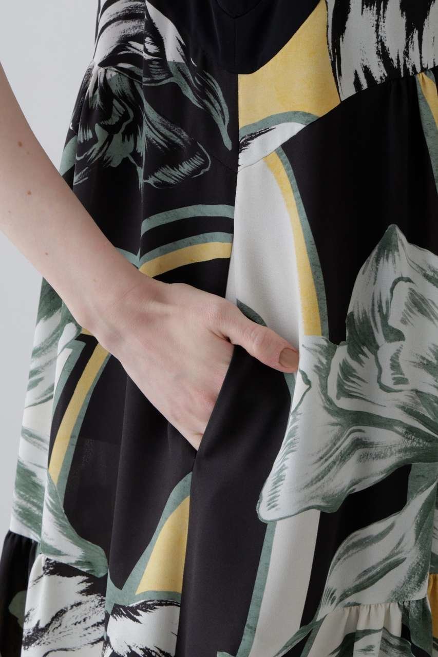 【アドーア/ADORE】のパナマプリントワンピース 大人の最旬トレンドファッション＆コーディネート founy(ファウニー) 　ファッション　Fashion　レディースファッション　Fashion for Women　ワンピース　Dresses　チュニック　Tunic Tops & Dresses　ジョーゼット　Georgette, Semi-Sheer Fabric　チュニック　Tunic, Long Top　ドレス　Dress, One-Piece　ドレープ　Drape, Draping Fabric　プリント　Print, Printed Pattern　ランダム　Random, Irregular　リラックス　Relax, Relaxed Fit　ロング　Long, Long-Length　other-7|ID: prp329100004896555 ipo3291000000036904596