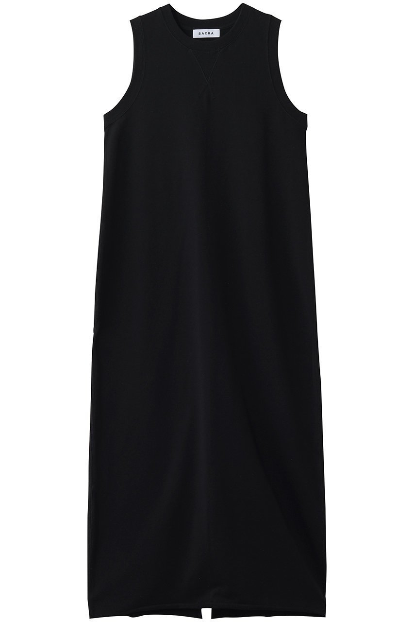 【サクラ/SACRA】のエクストラファインフリースノースリーブワンピース インテリア・キッズ・メンズ・レディースファッション・服の通販 founy(ファニー) 　ファッション　Fashion　レディースファッション　Fashion for Women　ワンピース　Dresses　チュニック　Tunic Tops & Dresses　アメリカン　American Style　スリーブ　Sleeve, Long Sleeve / Short Sleeve　チュニック　Tunic, Long Top　デコルテ　Décolleté, Neckline　ロング　Long, Long-Length　エレガント 上品　Elegant　新作・新入荷　New Arrivals / New In　ブラック|ID: prp329100004896561 ipo3291000000036610576