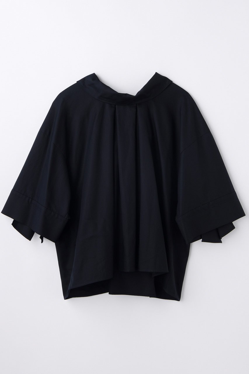 【エンフォルド/ENFOLD】の【4/1 12:00販売開始】HIGH-NECK BLOUSE 人気、トレンドファッション・服の通販 founy(ファニー) 　ファッション　Fashion　レディースファッション　Fashion for Women　トップス・カットソー　Cut & Sew Tops　シャツ・ブラウス・オフィスカジュアル　Elegant Blouses & Button-Ups　エレガント 上品　Elegant　ギャザー　Gathered, Ruffled　ショート　Short, Short Length　シンプル　Simple, Minimal　スクエア　Square, Square Shape　スピンドル　Spindle, Drawcord　スリット　Slit, Slit Detail　スリーブ　Sleeve, Long Sleeve / Short Sleeve　タイプライター　Typewriter Fabric, Crisp Cotton　ドレープ　Drape, Draping Fabric　ハイネック　High Neck, Mock Neck　フロント　Front, Front Design　新作・新入荷　New Arrivals / New In　other-2|ID: prp329100004896568 ipo3291000000036610644
