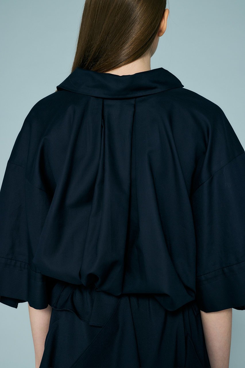 【エンフォルド/ENFOLD】の【4/1 12:00販売開始】HIGH-NECK BLOUSE 人気、トレンドファッション・服の通販 founy(ファニー) 　ファッション　Fashion　レディースファッション　Fashion for Women　トップス・カットソー　Cut & Sew Tops　シャツ・ブラウス・オフィスカジュアル　Elegant Blouses & Button-Ups　エレガント 上品　Elegant　ギャザー　Gathered, Ruffled　ショート　Short, Short Length　シンプル　Simple, Minimal　スクエア　Square, Square Shape　スピンドル　Spindle, Drawcord　スリット　Slit, Slit Detail　スリーブ　Sleeve, Long Sleeve / Short Sleeve　タイプライター　Typewriter Fabric, Crisp Cotton　ドレープ　Drape, Draping Fabric　ハイネック　High Neck, Mock Neck　フロント　Front, Front Design　新作・新入荷　New Arrivals / New In　other-6|ID: prp329100004896568 ipo3291000000036610655