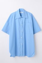 【エンフォルド/ENFOLD】のHALF-SLEEVES BOX SHIRT 大人の最旬トレンドファッション＆コーディネート founy(ファウニー) ファッション Fashion レディースファッション Fashion for Women トップス・カットソー Cut & Sew Tops シャツ・ブラウス・オフィスカジュアル Elegant Blouses & Button-Ups なめらか Smooth, Silky Texture ショート Short, Short Length シンプル Simple, Minimal スリーブ Sleeve, Long Sleeve / Short Sleeve ポケット Pocket, Pocket Detail 春 Spring thumbnail ライトブルー|ID: prp329100004896570 ipo3291000000036904603