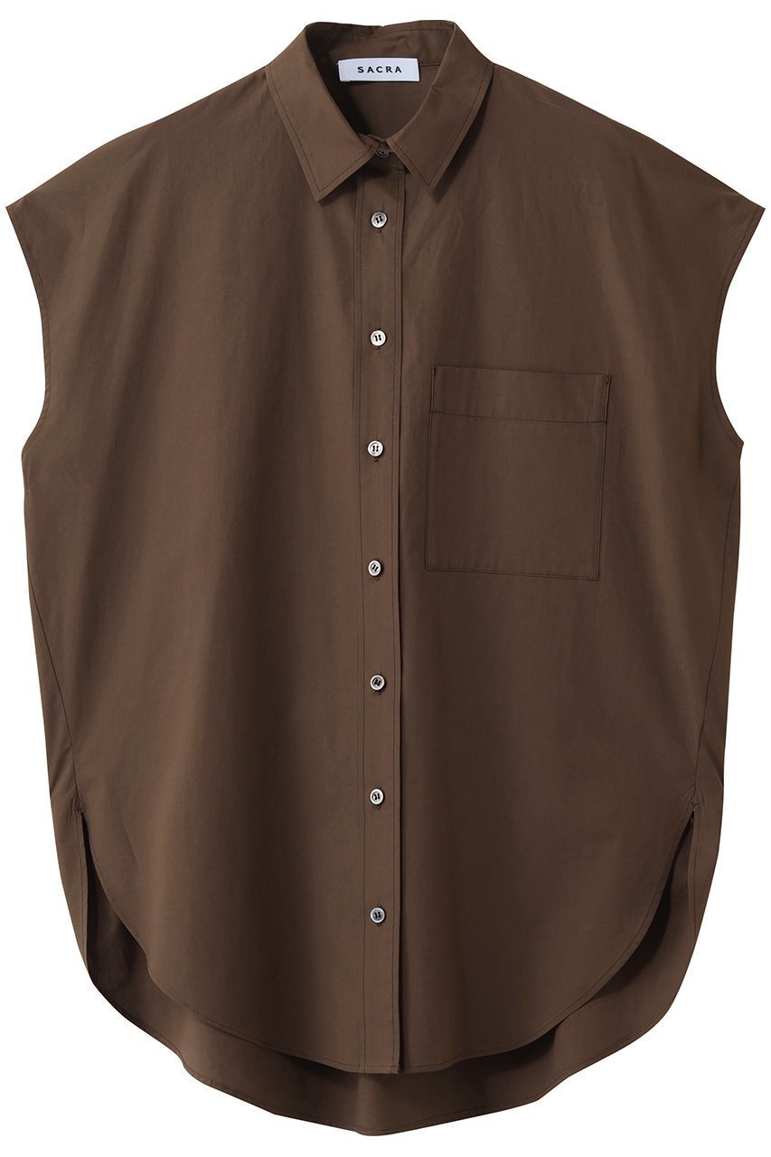 【サクラ/SACRA】のプレミアムコンパクトポプリンブラウス インテリア・キッズ・メンズ・レディースファッション・服の通販 founy(ファニー) ファッション Fashion レディースファッション Fashion for Women トップス・カットソー Cut & Sew Tops シャツ・ブラウス・オフィスカジュアル Elegant Blouses & Button-Ups イタリア Italy ショート Short, Short Length スリーブ Sleeve, Long Sleeve / Short Sleeve タンブラー Tumbler, Travel Mug デニム Denim, Jeans Material フォルム Silhouette, Form ミックス Mix, Mixed Style エレガント 上品 Elegant 新作・新入荷 New Arrivals / New In ブラウン|ID: prp329100004896578 ipo3291000000036610736