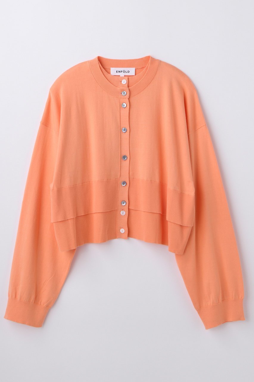 【エンフォルド/ENFOLD】の【4/1 12:00販売開始】LAYERED-LIKE-HEM CARDIGAN インテリア・キッズ・メンズ・レディースファッション・服の通販 founy(ファニー) ファッション Fashion レディースファッション Fashion for Women トップス・カットソー Cut & Sew Tops カーディガン・羽織り Layered Style Cardigans シャツ・ブラウス・オフィスカジュアル Elegant Blouses & Button-Ups なめらか Smooth, Silky Texture カーディガン Cardigan, Knitwear スリーブ Sleeve, Long Sleeve / Short Sleeve フロント Front, Front Design ロング Long, Long-Length エレガント 上品 Elegant 新作・新入荷 New Arrivals / New In オレンジ|ID: prp329100004896580 ipo3291000000036610763