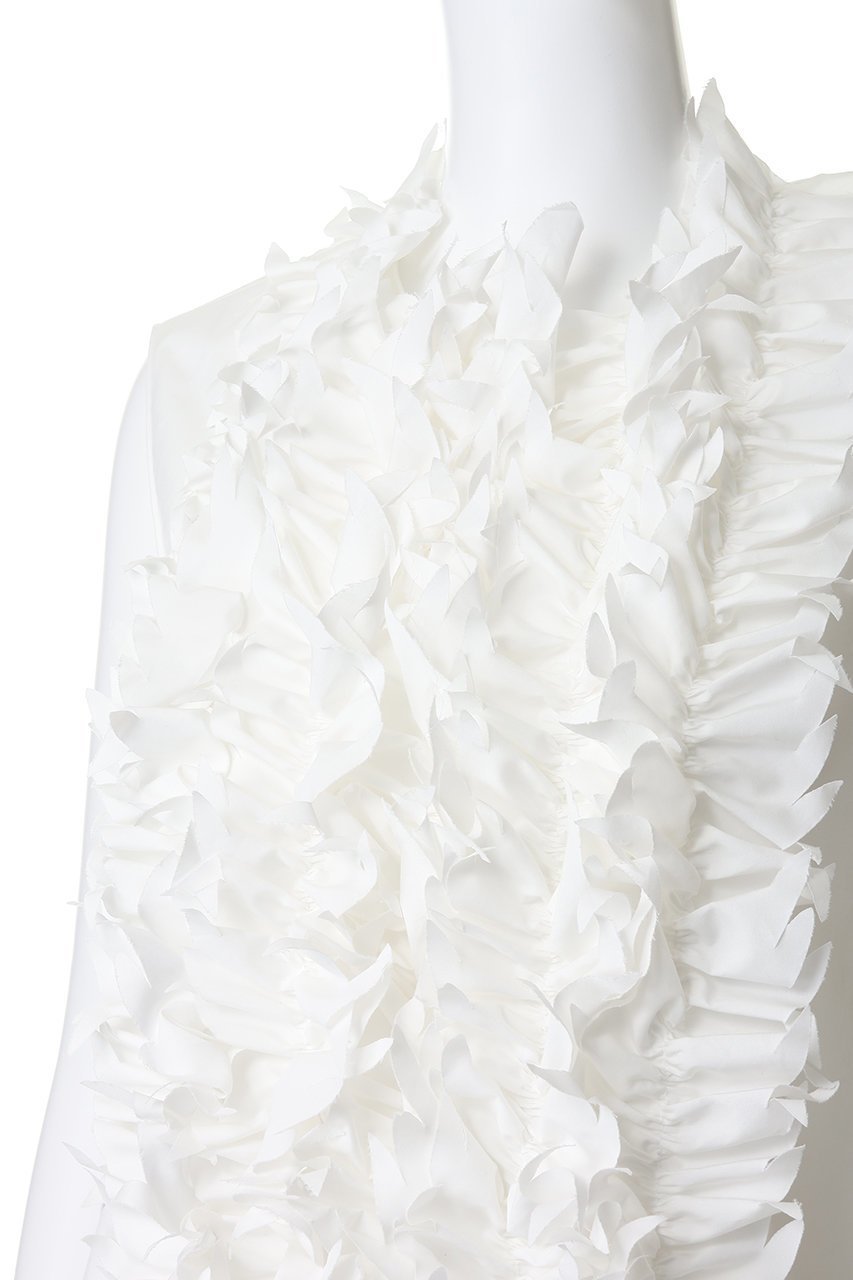 【ジェイドット/j.】の高密度タイプライター フリルデコブラウス 人気、トレンドファッション・服の通販 founy(ファニー) 　ファッション　Fashion　レディースファッション　Fashion for Women　トップス・カットソー　Cut & Sew Tops　キャミソール&ノースリーブ　Camisoles & Sleeveless Tops　シャツ・ブラウス・オフィスカジュアル　Elegant Blouses & Button-Ups　エレガント 上品　Elegant　タイプライター　Typewriter Fabric, Crisp Cotton　ダウン　Down, Puffer　デニム　Denim, Jeans Material　ノースリーブ　Sleeveless, No-Sleeve　フリル　Frill, Ruffle　フレア　Flare, Flared　フロント　Front, Front Design　新作・新入荷　New Arrivals / New In　other-5|ID: prp329100004896582 ipo3291000000036638893