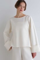 【ル フィル/LE PHIL】のスキューバダンボールバックタックブラウス 人気、トレンドファッション・服の通販 founy(ファニー) ファッション Fashion レディースファッション Fashion for Women トップス・カットソー Cut & Sew Tops シャツ・ブラウス・オフィスカジュアル Elegant Blouses & Button-Ups バッグ Bags スリーブ Sleeve, Long Sleeve / Short Sleeve フォルム Silhouette, Form ロング Long, Long-Length 定番 Standard, Basic Item 新作・新入荷 New Arrivals / New In thumbnail ホワイト|ID: prp329100004896583 ipo3291000000036610788