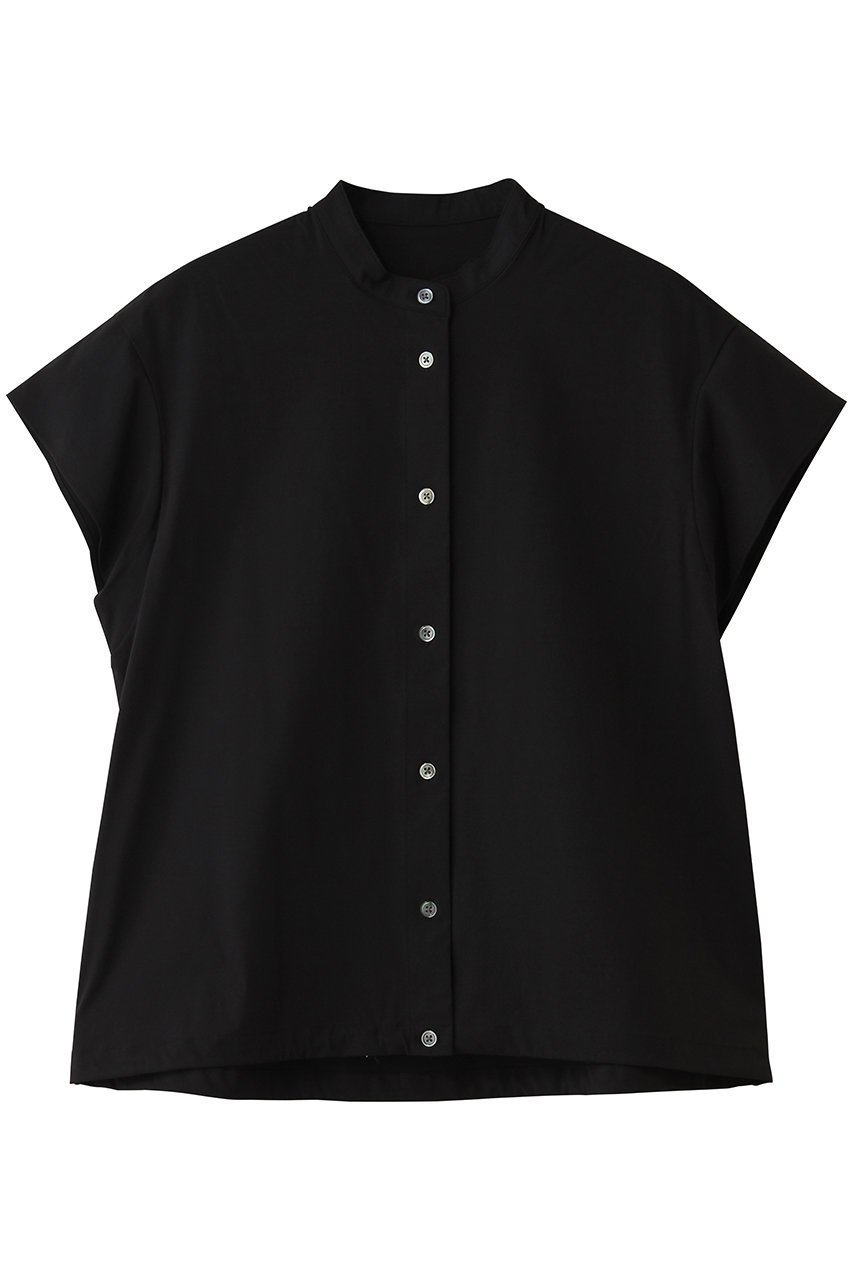 【エリオポール/heliopole】のフレンチスリーブドローストリングシャツ インテリア・キッズ・メンズ・レディースファッション・服の通販 founy(ファニー) ファッション Fashion レディースファッション Fashion for Women トップス・カットソー Cut & Sew Tops シャツ・ブラウス・オフィスカジュアル Elegant Blouses & Button-Ups おすすめ Recommended / Our Picks ショート Short, Short Length シンプル Simple, Minimal スリーブ Sleeve, Long Sleeve / Short Sleeve セットアップ Set-Up, Coordinated Outfit タフタ Taffeta, Structured Fabric バルーン Balloon, Balloon Silhouette 新作・新入荷 New Arrivals / New In ブラック|ID: prp329100004896586 ipo3291000000036610821