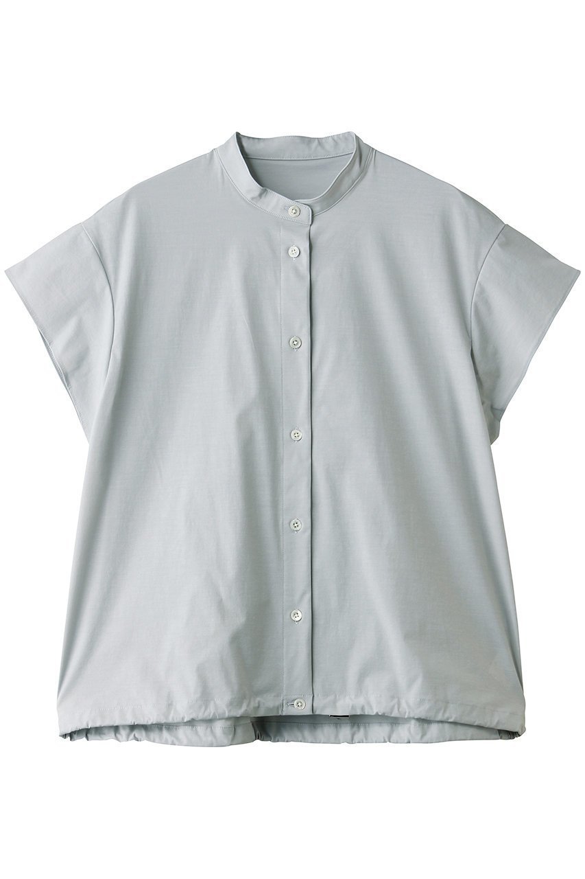 【エリオポール/heliopole】のフレンチスリーブドローストリングシャツ インテリア・キッズ・メンズ・レディースファッション・服の通販 founy(ファニー) ファッション Fashion レディースファッション Fashion for Women トップス・カットソー Cut & Sew Tops シャツ・ブラウス・オフィスカジュアル Elegant Blouses & Button-Ups おすすめ Recommended / Our Picks ショート Short, Short Length シンプル Simple, Minimal スリーブ Sleeve, Long Sleeve / Short Sleeve セットアップ Set-Up, Coordinated Outfit タフタ Taffeta, Structured Fabric バルーン Balloon, Balloon Silhouette 新作・新入荷 New Arrivals / New In スカイブルー|ID: prp329100004896586 ipo3291000000036610823