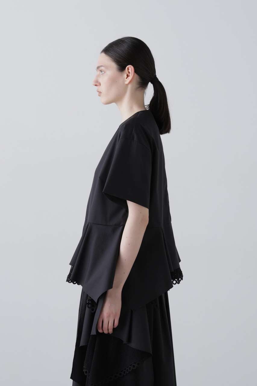 【アドーア/ADORE】のグラフコットンブラウス 人気、トレンドファッション・服の通販 founy(ファニー) 　ファッション　Fashion　レディースファッション　Fashion for Women　トップス・カットソー　Cut & Sew Tops　シャツ・ブラウス・オフィスカジュアル　Elegant Blouses & Button-Ups　おすすめ　Recommended / Our Picks　ショート　Short, Short Length　スリーブ　Sleeve, Long Sleeve / Short Sleeve　セットアップ　Set-Up, Coordinated Outfit　ヘムライン　Hemline, Bottom Cut　ペプラム　Peplum, Flared Hem　メッシュ　Mesh, Net Fabric　ランダム　Random, Irregular　レース　Lace, Lace Fabric　新作・新入荷　New Arrivals / New In　other-3|ID: prp329100004896592 ipo3291000000036610862