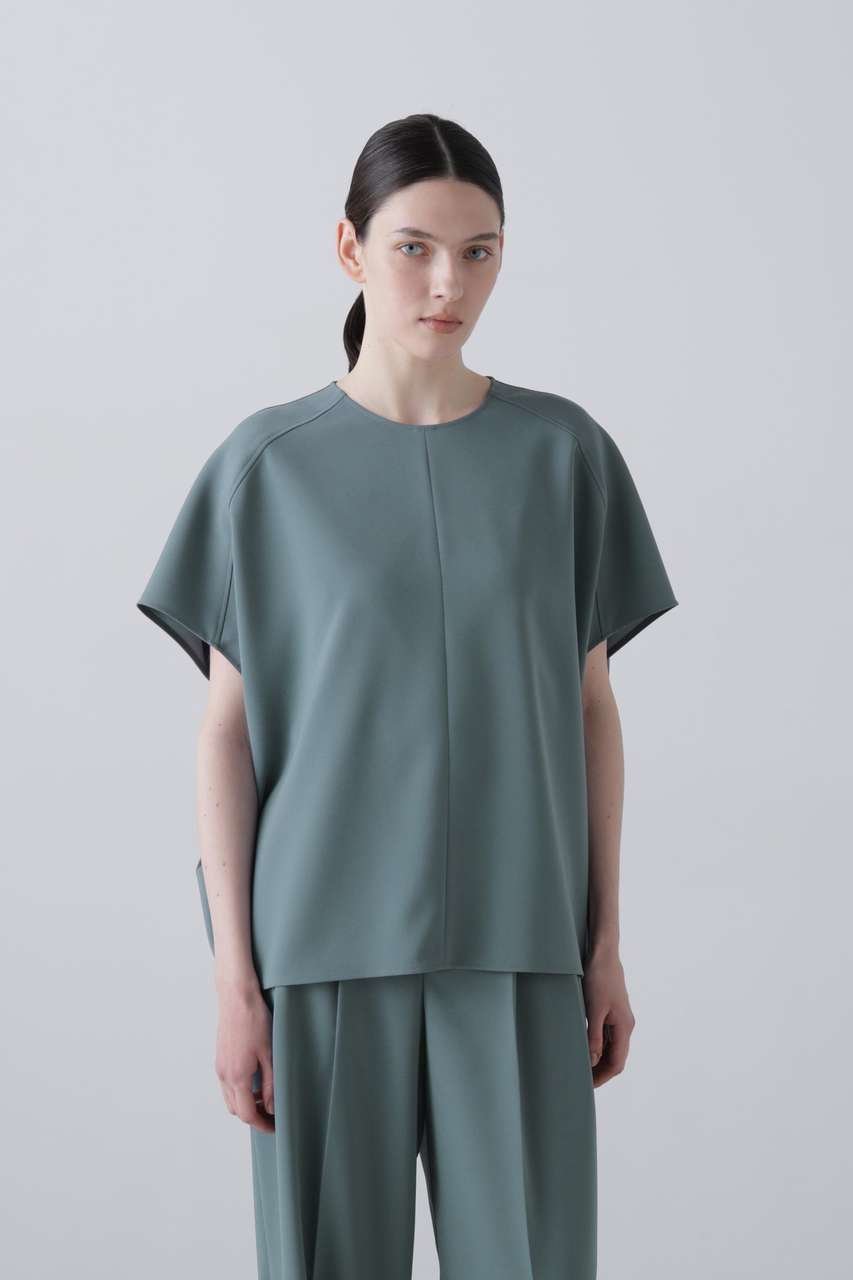 【アドーア/ADORE】のストレッチジョーゼットブラウス インテリア・キッズ・メンズ・レディースファッション・服の通販 founy(ファウニー) ファッション Fashion レディースファッション Fashion for Women トップス・カットソー Cut & Sew Tops シャツ・ブラウス・オフィスカジュアル Elegant Blouses & Button-Ups おすすめ Recommended / Our Picks ショート Short, Short Length スリット Slit, Slit Detail スリーブ Sleeve, Long Sleeve / Short Sleeve セットアップ Set-Up, Coordinated Outfit ルーズ Loose, Oversized エレガント 上品 Elegant 夏 Summer 春 Spring S/S・春夏 SS, Spring/Summer, Warm Season ブルー|ID: prp329100004896598 ipo3291000000036904702