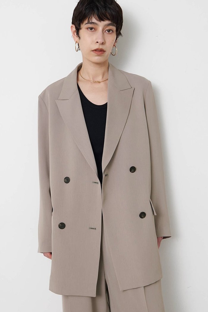 【ウィムガゼット/Whim Gazette】のツイルダブルブレストジャケット インテリア・キッズ・メンズ・レディースファッション・服の通販 founy(ファニー) https://founy.com/ ファッション Fashion レディースファッション Fashion for Women アウター Coat / Outerwear Collection レディースジャケット・軽アウター Jackets おすすめ Recommended / Our Picks クラシック Classic, Timeless Style ジャケット Jacket, Outerwear セットアップ Set-Up, Coordinated Outfit ダブル Double, Double-Breasted ドレープ Drape, Draping Fabric バランス Balance, Style Balance モダン Modern, Contemporary リラックス Relax, Relaxed Fit 新作・新入荷 New Arrivals / New In |ID: prp329100004896610 ipo3291000000036904745