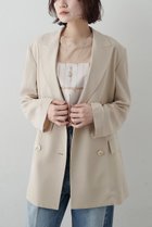 【ウィムガゼット/Whim Gazette】のツイルダブルブレストジャケット ベージュ|ID:prp329100004896610