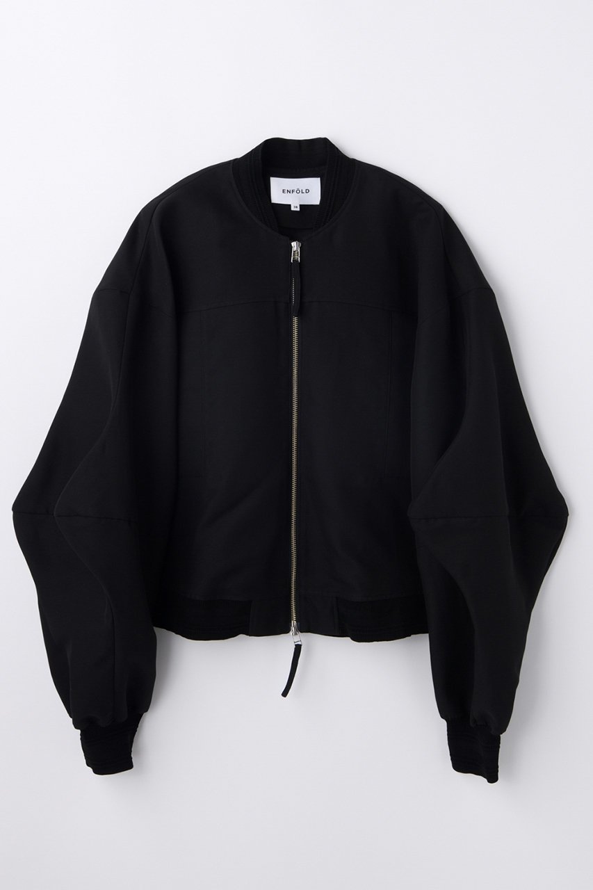 【エンフォルド/ENFOLD】のMONSTER SLEEVES BLOUSON インテリア・キッズ・メンズ・レディースファッション・服の通販 founy(ファウニー) 　ファッション　Fashion　レディースファッション　Fashion for Women　アウター　Coat / Outerwear Collection　レディースジャケット・軽アウター　Jackets　ブルゾンジャケット・スポーティアウター　Blouson Jackets　サークル　Circle, Round Design　ジャケット　Jacket, Outerwear　ドレープ　Drape, Draping Fabric　バランス　Balance, Style Balance　フォルム　Silhouette, Form　ブルゾン　Blouson, Bomber Jacket　今季　This Season, Current Season　ブラック|ID: prp329100004896615 ipo3291000000036904770