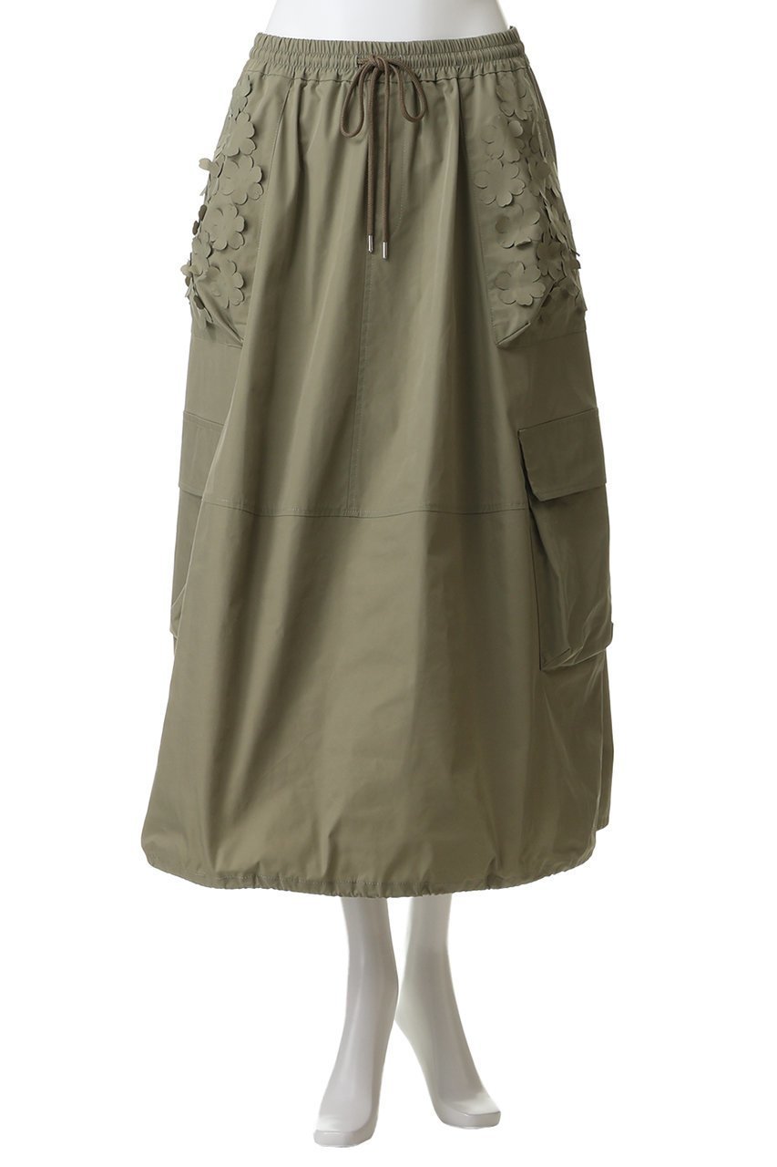 【ミュベール/MUVEIL】のフラワーカーゴスカート 人気、トレンドファッション・服の通販 founy(ファニー) ファッション Fashion レディースファッション Fashion for Women スカート Skirts ロングスカート Long Skirts / Maxi & Midi Skirts ストレッチ Stretch, Stretchy Fabric フェミニン Feminine, Girly フォルム Silhouette, Form フラワー Flower, Floral ポケット Pocket, Pocket Detail リボン Ribbon, Bow ロング Long, Long-Length 新作・新入荷 New Arrivals / New In other-2|ID: prp329100004896705 ipo3291000000036611688