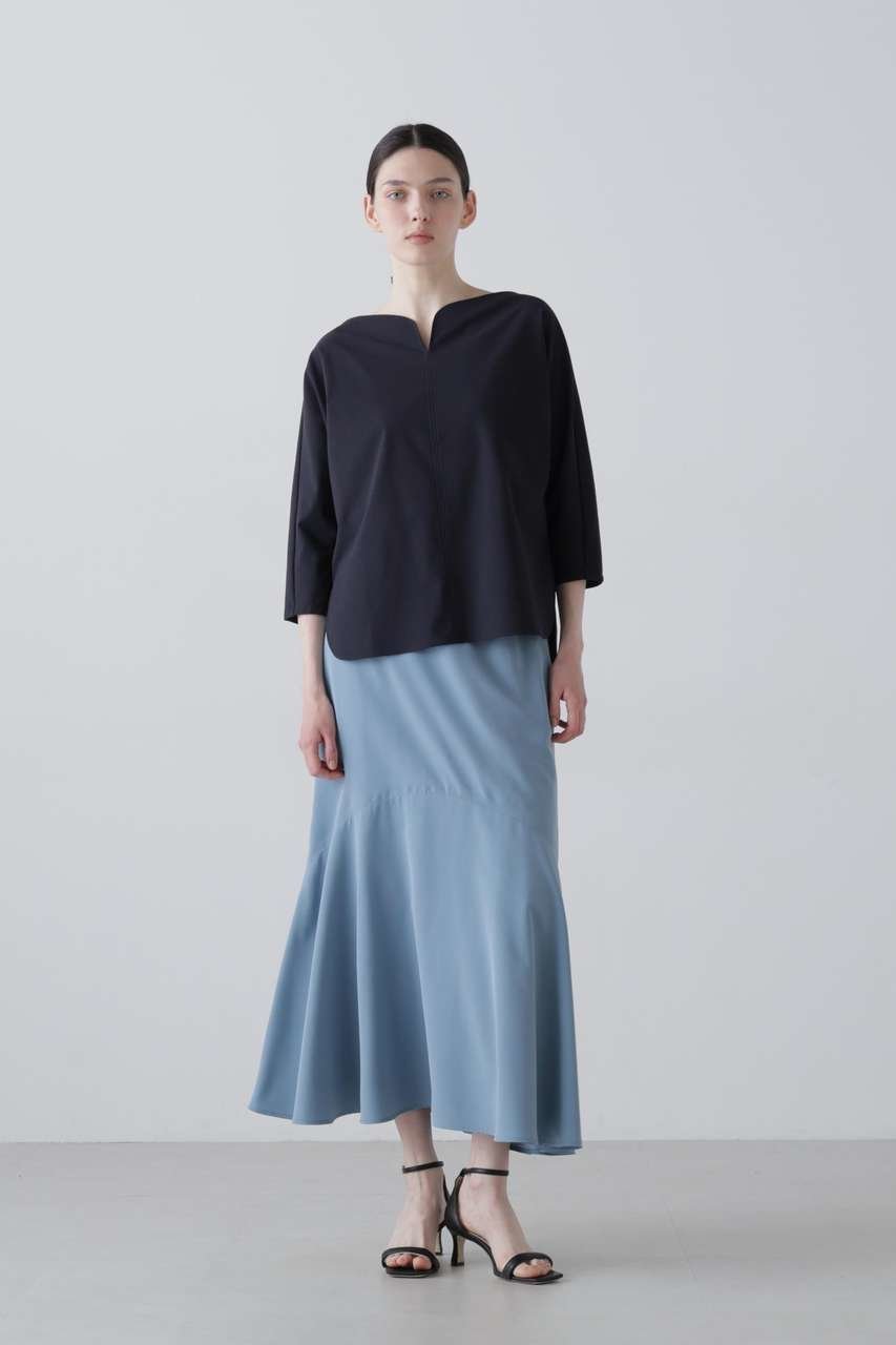 【アドーア/ADORE】のハイゲージジャージートップス 人気、トレンドファッション・服の通販 founy(ファニー) 　ファッション　Fashion　レディースファッション　Fashion for Women　トップス・カットソー　Cut & Sew Tops　シャツ・ブラウス・オフィスカジュアル　Elegant Blouses & Button-Ups　ロングTシャツ・Tシャツ　Longline T-Shirts & Tees　カットソー・ベーシックTシャツ　Cut-and-Sewn Tops / Stretch Tees & Basics　スリーブ　Sleeve, Long Sleeve / Short Sleeve　フェミニン　Feminine, Girly　ロング　Long, Long-Length　エレガント 上品　Elegant　夏　Summer　新作・新入荷　New Arrivals / New In　春　Spring　S/S・春夏　SS, Spring/Summer, Warm Season　other-2|ID: prp329100004898084 ipo3291000000036638279