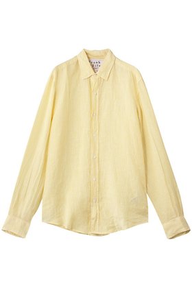 【フランク&アイリーン/Frank&Eileen / MEN】の【MEN】 FINBAR イタリアンリネン イエローストライプ シャツ 人気、トレンドファッション・服の通販 founy(ファニー) ファッション Fashion メンズファッション Fashion for Men イエロー Yellow ストライプ Stripe, Striped Pattern スリーブ Sleeve, Long Sleeve / Short Sleeve リゾート Resort, Vacation Style リネン Linen, Linen Fabric ロング Long, Long-Length 新作・新入荷 New Arrivals / New In |ID:prp329100004898092
