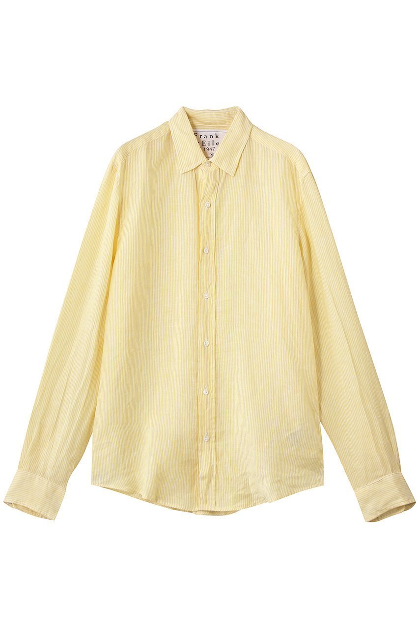 【フランク&アイリーン/Frank&Eileen / MEN】の【MEN】 FINBAR イタリアンリネン イエローストライプ シャツ 人気、トレンドファッション・服の通販 founy(ファニー) 　ファッション　Fashion　メンズファッション　Fashion for Men　イエロー　Yellow　ストライプ　Stripe, Striped Pattern　スリーブ　Sleeve, Long Sleeve / Short Sleeve　リゾート　Resort, Vacation Style　リネン　Linen, Linen Fabric　ロング　Long, Long-Length　新作・新入荷　New Arrivals / New In　 other-1|ID: prp329100004898092 ipo3291000000036638344