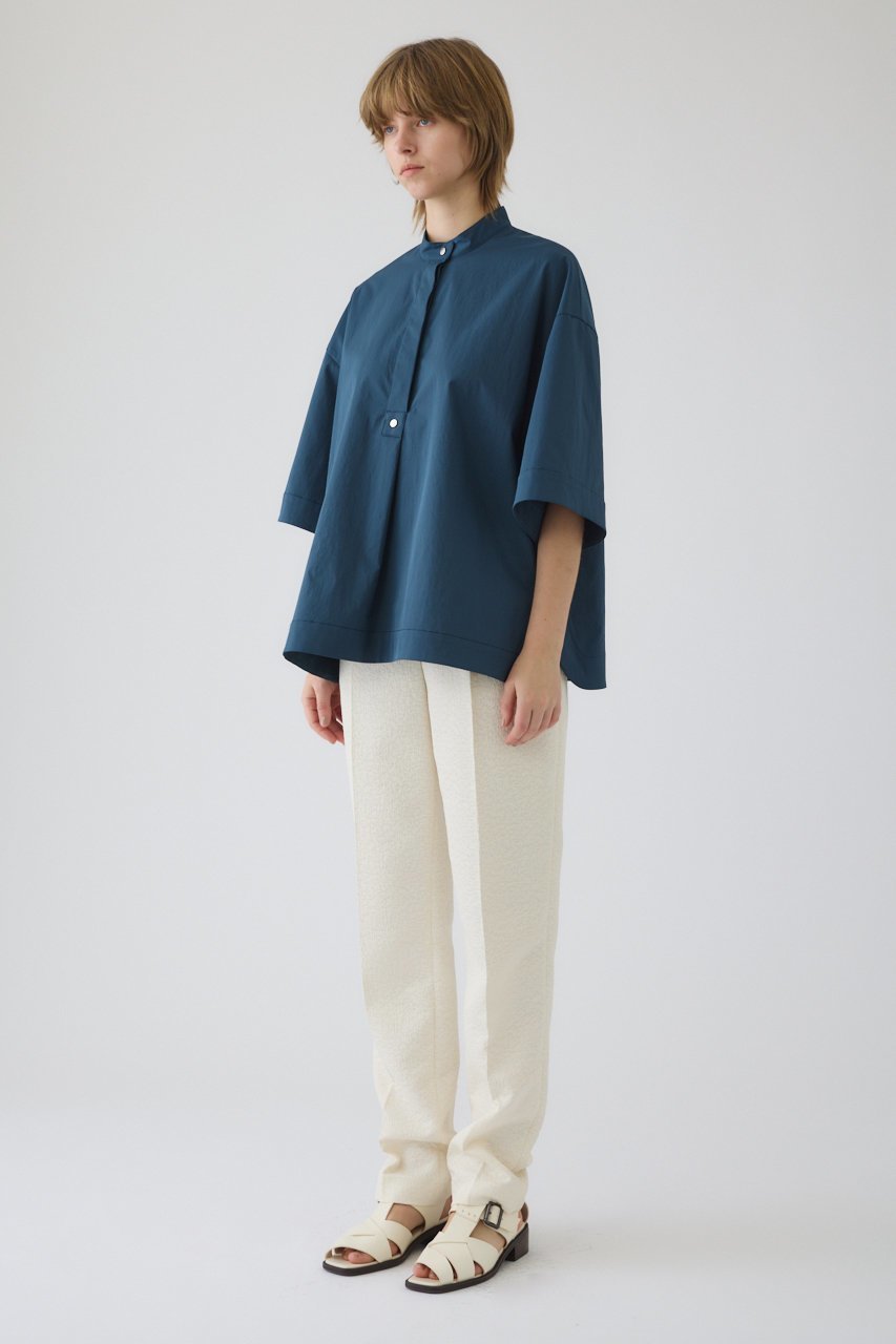 【リムアーク/RIM.ARK】の【4/1 10:00販売開始】Band collar detail tops/トップス 人気、トレンドファッション・服の通販 founy(ファニー) 　ファッション　Fashion　レディースファッション　Fashion for Women　トップス・カットソー　Cut & Sew Tops　シャツ・ブラウス・オフィスカジュアル　Elegant Blouses & Button-Ups　おすすめ　Recommended / Our Picks　インナー　Innerwear　コンパクト　Compact, Small Size　ショート　Short, Short Length　シルバー　Silver, Metallic Silver　スラックス　Slacks, Dress Pants　スリーブ　Sleeve, Long Sleeve / Short Sleeve　タイトスカート　Pencil Skirt, Tight Skirt　ドット　Polka Dot, Dot Pattern　バランス　Balance, Style Balance　フロント　Front, Front Design　モダン　Modern, Contemporary　ワイド　Wide, Wide Fit　新作・新入荷　New Arrivals / New In　other-4|ID: prp329100004898095 ipo3291000000036638380