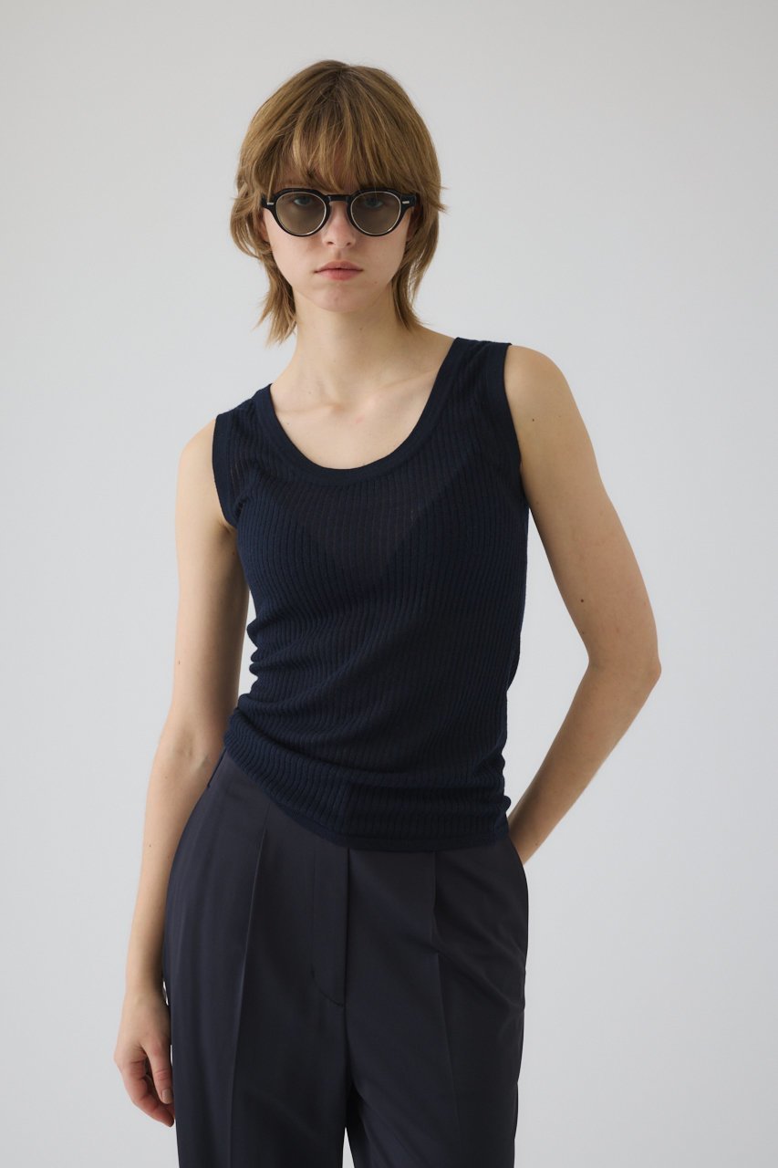 【リムアーク/RIM.ARK】の【4/1 10:00販売開始】Needle knit tank top/タンクトップ 人気、トレンドファッション・服の通販 founy(ファニー) ファッション Fashion レディースファッション Fashion for Women トップス・カットソー Cut & Sew Tops ニット Knit Tops & Sweaters カジュアルプルオーバー・ニットトップス Pullovers & Knit Tops / Casual Pullovers おすすめ Recommended / Our Picks インナー Innerwear キャミソール Camisole, Spaghetti Strap Top タンク Tank Top, Sleeveless Top エレガント 上品 Elegant 新作・新入荷 New Arrivals / New In other-3|ID: prp329100004898103 ipo3291000000036638454