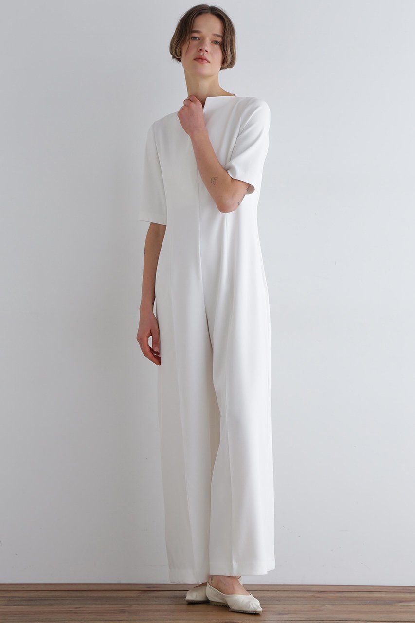 【ル フィル/LE PHIL】の2WAYツイルハーフスリーブコンビネゾン 人気、トレンドファッション・服の通販 founy(ファニー) 　ファッション　Fashion　レディースファッション　Fashion for Women　パンツ　Pants & Trousers　エレガント 上品　Elegant　オケージョン　Occasion Wear　カーディガン　Cardigan, Knitwear　ジャケット　Jacket, Outerwear　ストレッチ　Stretch, Stretchy Fabric　ストレート　Straight, Straight Cut　ツイル　Twist, Twisted Detail　フィット　Fit, Slim Fit　フロント　Front, Front Design　ボトム　Bottoms, Lower Wear　定番　Standard, Basic Item　other-3|ID: prp329100004898134 ipo3291000000036641042