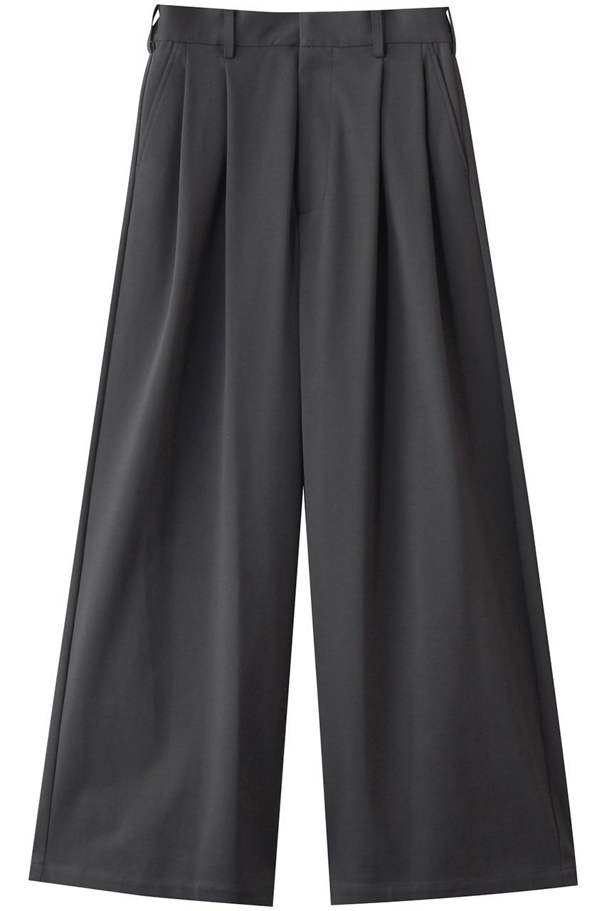 【グラフペーパー/Graphpaper】のCompact Ponte Wide Pants/パンツ インテリア・キッズ・メンズ・レディースファッション・服の通販 founy(ファウニー) 　ファッション　Fashion　レディースファッション　Fashion for Women　パンツ　Pants & Trousers　フロント　Front, Front Design　ループ　Loop, Loop Knit　ロング　Long, Long-Length　ワイド　Wide, Wide Fit　チャコールグレー|ID: prp329100004898135 ipo3291000000036907444