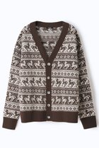 【アロー/aLORS】のCardigan jacquard equestre Freya カーディガン 人気、トレンドファッション・服の通販 founy(ファニー) ファッション Fashion レディースファッション Fashion for Women トップス・カットソー Cut & Sew Tops ニット Knit Tops & Sweaters カーディガン・羽織り Layered Style Cardigans イタリア Italy カーディガン Cardigan, Knitwear パターン Pattern, Design Print モチーフ Motif, Design Theme ロンドン London Style, British Inspired エレガント 上品 Elegant thumbnail ダークブラウン×アイボリー|ID: prp329100004898154 ipo3291000000036641659