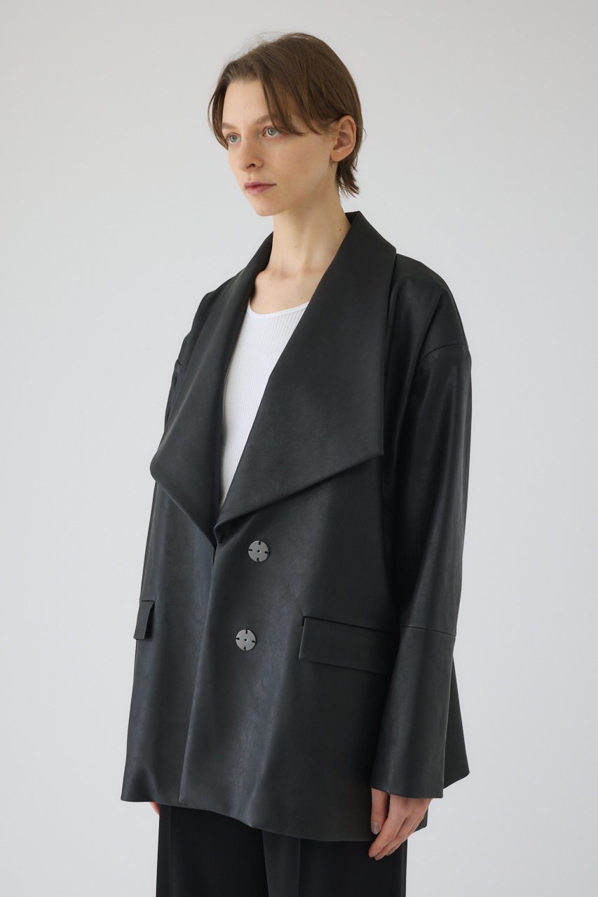 【リムアーク/RIM.ARK】のClassical leather like JK/ジャケット 大人の最旬トレンドファッション＆コーディネート founy(ファウニー) 　ファッション　Fashion　レディースファッション　Fashion for Women　アウター　Coat / Outerwear Collection　レディースジャケット・軽アウター　Jackets　ショール　Shawl, Wrap　ジャケット　Jacket, Outerwear　ドレス　Dress, One-Piece　フェイクレザー　Faux Leather, PU Leather　フェミニン　Feminine, Girly　マニッシュ　Mannish, Boyish　リラックス　Relax, Relaxed Fit　other-2|ID: prp329100004898164 ipo3291000000036908630