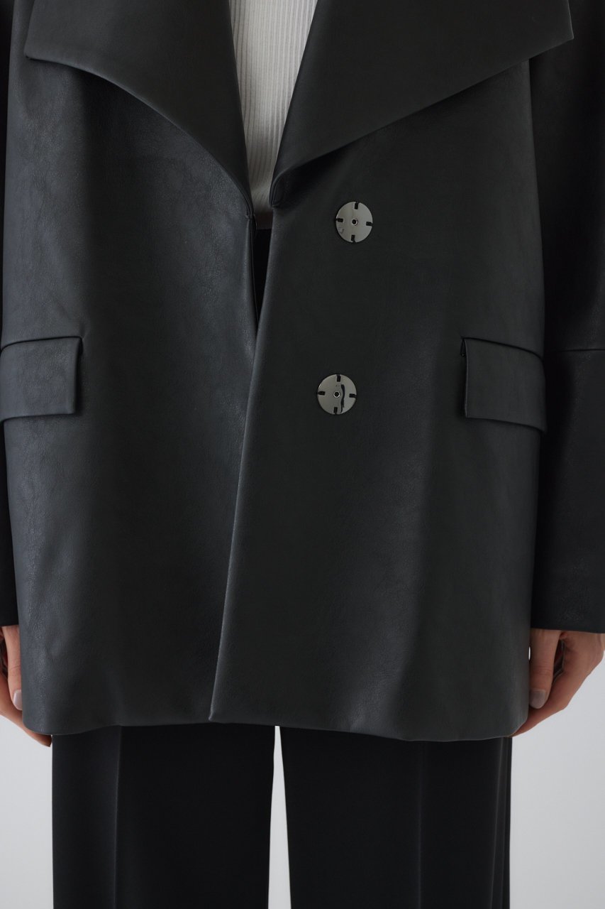【リムアーク/RIM.ARK】のClassical leather like JK/ジャケット 大人の最旬トレンドファッション＆コーディネート founy(ファウニー) 　ファッション　Fashion　レディースファッション　Fashion for Women　アウター　Coat / Outerwear Collection　レディースジャケット・軽アウター　Jackets　ショール　Shawl, Wrap　ジャケット　Jacket, Outerwear　ドレス　Dress, One-Piece　フェイクレザー　Faux Leather, PU Leather　フェミニン　Feminine, Girly　マニッシュ　Mannish, Boyish　リラックス　Relax, Relaxed Fit　other-7|ID: prp329100004898164 ipo3291000000036908635