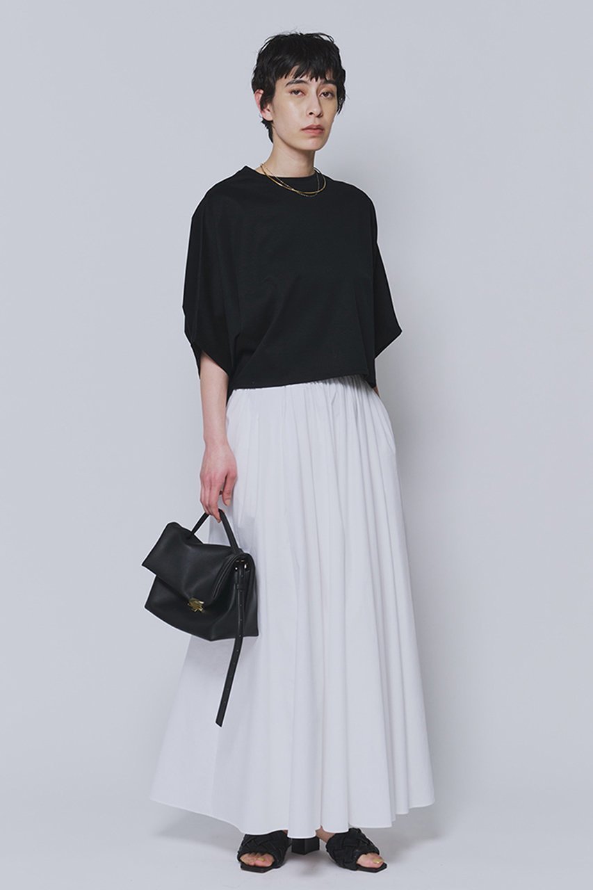 【プルミエ アロンディスモン/1er Arrondissement】のタイプライターギャザーマキシスカート 人気、トレンドファッション・服の通販 founy(ファニー) 　ファッション　Fashion　レディースファッション　Fashion for Women　スカート　Skirts　ロングスカート　Long Skirts / Maxi & Midi Skirts　ギャザー　Gathered, Ruffled　タイプライター　Typewriter Fabric, Crisp Cotton　ダウン　Down, Puffer　マキシ　Maxi, Full Length　ロング　Long, Long-Length　新作・新入荷　New Arrivals / New In　other-8|ID: prp329100004898227 ipo3291000000036642993