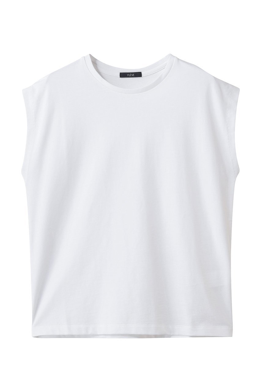 【イレーヴ/YLEVE】のORGANIC COTTON BIO ノースリーブ Tシャツ インテリア・キッズ・メンズ・レディースファッション・服の通販 founy(ファニー) 　ファッション　Fashion　レディースファッション　Fashion for Women　トップス・カットソー　Cut & Sew Tops　キャミソール&ノースリーブ　Camisoles & Sleeveless Tops　シャツ・ブラウス・オフィスカジュアル　Elegant Blouses & Button-Ups　ロングTシャツ・Tシャツ　Longline T-Shirts & Tees　カットソー・ベーシックTシャツ　Cut-and-Sewn Tops / Stretch Tees & Basics　ショート　Short, Short Length　スリーブ　Sleeve, Long Sleeve / Short Sleeve　ノースリーブ　Sleeveless, No-Sleeve　フレンチ　French, French Style　新作・新入荷　New Arrivals / New In　ホワイト|ID: prp329100004898235 ipo3291000000036643061
