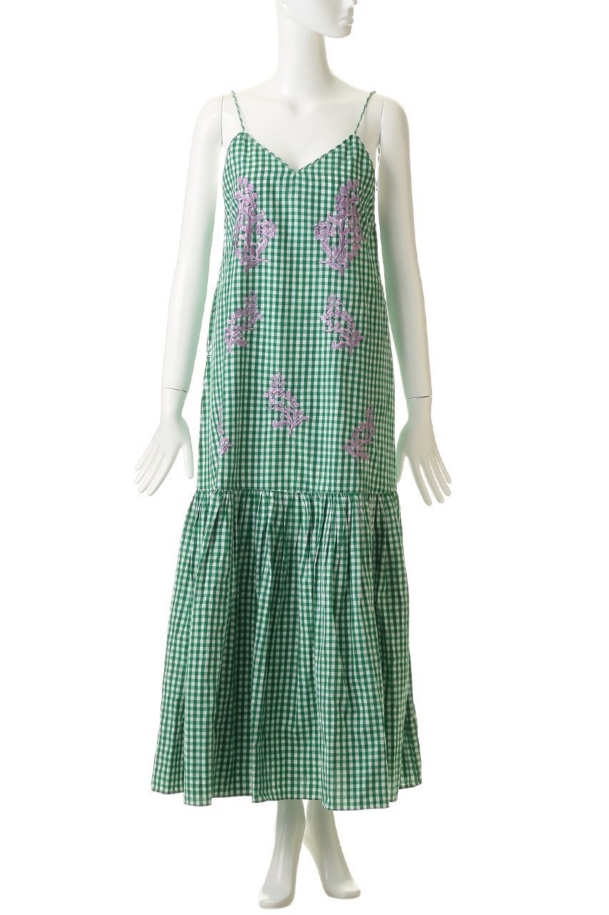 【ヌキテパ/NE QUITTEZ PAS】のCotton Poplin Mimosa エンブロイダリー キャミ ドレス 人気、トレンドファッション・服の通販 founy(ファニー) 　ファッション　Fashion　レディースファッション　Fashion for Women　ワンピース　Dresses　フォーマル・パーティードレス・結婚式用ドレス　Elegant & Casual Dresses　チュニック　Tunic Tops & Dresses　インナー　Innerwear　エンブロイダリー　Embroidery Design　キャミ　Camisole, Cami Top　ギャザー　Gathered, Ruffled　シルバー　Silver, Metallic Silver　タンク　Tank Top, Sleeveless Top　チャーム　Charm, Pendant　チュニック　Tunic, Long Top　ドレス　Dress, One-Piece　フェミニン　Feminine, Girly　フロント　Front, Front Design　ロング　Long, Long-Length　夏　Summer　新作・新入荷　New Arrivals / New In　other-2|ID: prp329100004898240 ipo3291000000036643096