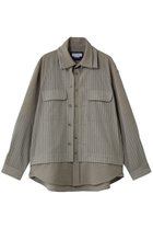 【メゾンスペシャル/MAISON SPECIAL】の【UNISEX】レイヤリングオープンカラーシャツ 人気、トレンドファッション・服の通販 founy(ファニー) ファッション Fashion レディースファッション Fashion for Women トップス・カットソー Cut & Sew Tops シャツ・ブラウス・オフィスカジュアル Elegant Blouses & Button-Ups ジュエリー Jewelry ファッションリング Fashion Rings イヤリング・フープ・ドロップタイプ Hoop, Drop & Clip Earrings ユニセックス Unisex, Genderless ストライプ Stripe, Striped Pattern ストレッチ Stretch, Stretchy Fabric スリーブ Sleeve, Long Sleeve / Short Sleeve ドッキング Docking, Mixed Material ロング Long, Long-Length 新作・新入荷 New Arrivals / New In thumbnail G.BGE(グレーベージュ)|ID: prp329100004898244 ipo3291000000036643122