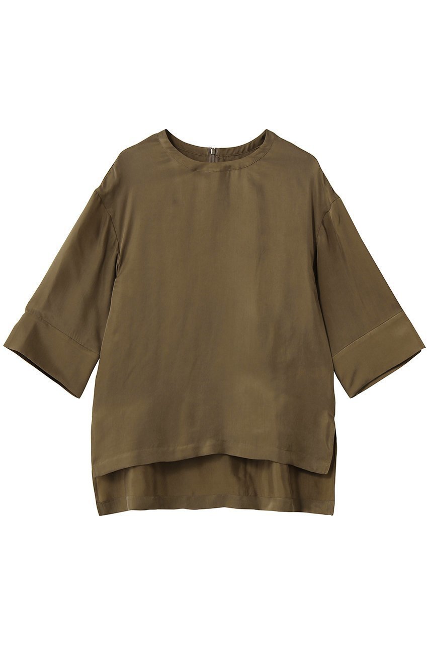 【マルティニーク/martinique】のバックファスナープルオーバー インテリア・キッズ・メンズ・レディースファッション・服の通販 founy(ファニー) 　ファッション　Fashion　レディースファッション　Fashion for Women　トップス・カットソー　Cut & Sew Tops　シャツ・ブラウス・オフィスカジュアル　Elegant Blouses & Button-Ups　カジュアルプルオーバー・ニットトップス　Pullovers & Knit Tops / Casual Pullovers　バッグ　Bags　なめらか　Smooth, Silky Texture　キュプラ　Cupro, Eco Fabric　シンプル　Simple, Minimal　スリット　Slit, Slit Detail　スリーブ　Sleeve, Long Sleeve / Short Sleeve　ドレープ　Drape, Draping Fabric　ロング　Long, Long-Length　エレガント 上品　Elegant　新作・新入荷　New Arrivals / New In　ブラウン|ID: prp329100004898263 ipo3291000000036643253