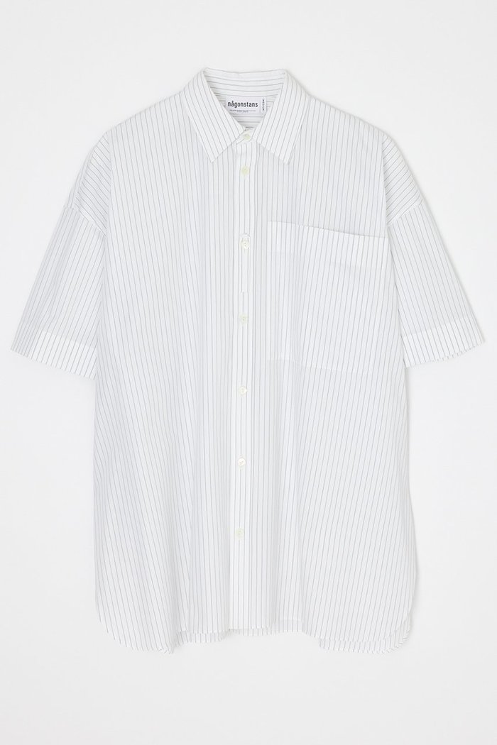 【ナゴンスタンス/nagonstans】のharf-sleeves men s like shirt インテリア・キッズ・メンズ・レディースファッション・服の通販 founy(ファウニー) https://founy.com/ ファッション Fashion レディースファッション Fashion for Women トップス・カットソー Cut & Sew Tops シャツ・ブラウス・オフィスカジュアル Elegant Blouses & Button-Ups なめらか Smooth, Silky Texture ショート Short, Short Length スリーブ Sleeve, Long Sleeve / Short Sleeve ポケット Pocket, Pocket Detail |ID: prp329100004898265 ipo3291000000036904625