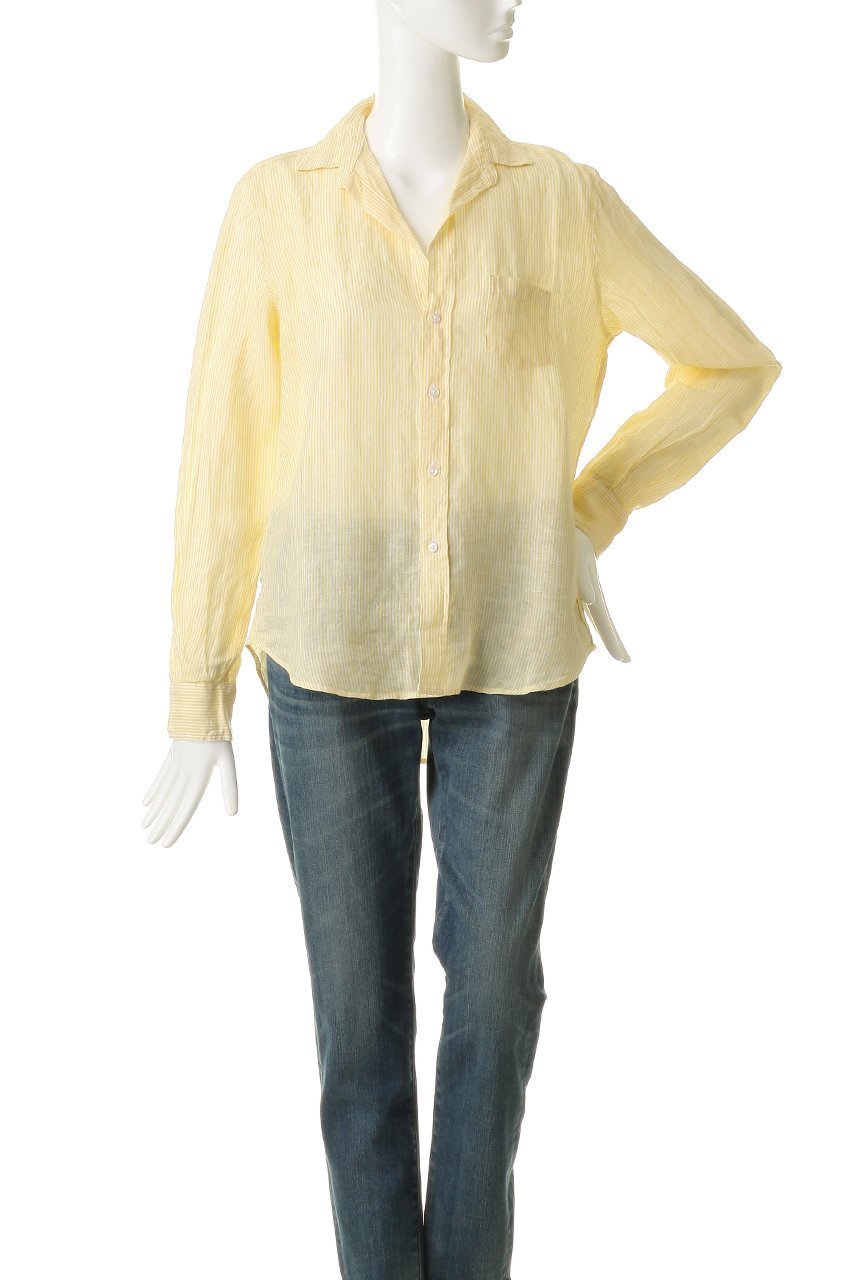 【フランク&アイリーン/Frank&Eileen】のEILEEN イタリアンリネン イエローストライプ シャツ 人気、トレンドファッション・服の通販 founy(ファニー) ファッション Fashion レディースファッション Fashion for Women トップス・カットソー Cut & Sew Tops シャツ・ブラウス・オフィスカジュアル Elegant Blouses & Button-Ups イエロー Yellow ストライプ Stripe, Striped Pattern スリーブ Sleeve, Long Sleeve / Short Sleeve デコルテ Décolleté, Neckline リネン Linen, Linen Fabric ロング Long, Long-Length 夏 Summer 新作・新入荷 New Arrivals / New In 羽織 Haori, Light Jacket other-2|ID: prp329100004898267 ipo3291000000036643279