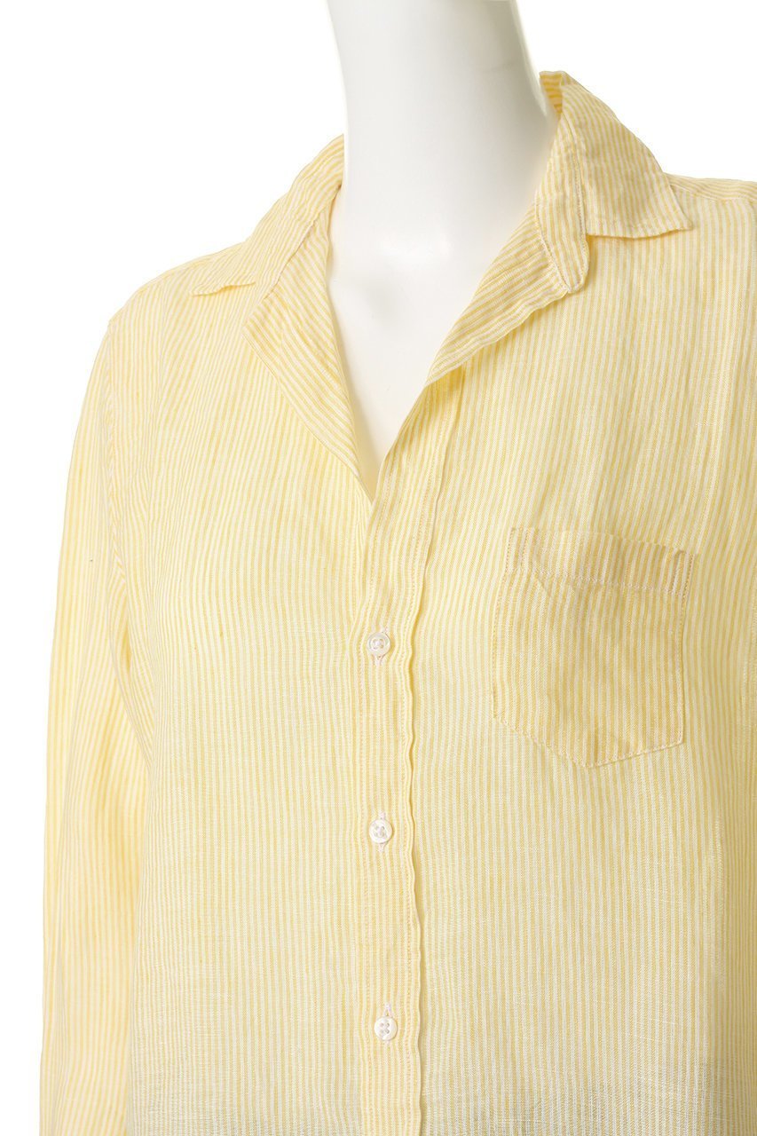 【フランク&アイリーン/Frank&Eileen】のEILEEN イタリアンリネン イエローストライプ シャツ 人気、トレンドファッション・服の通販 founy(ファニー) ファッション Fashion レディースファッション Fashion for Women トップス・カットソー Cut & Sew Tops シャツ・ブラウス・オフィスカジュアル Elegant Blouses & Button-Ups イエロー Yellow ストライプ Stripe, Striped Pattern スリーブ Sleeve, Long Sleeve / Short Sleeve デコルテ Décolleté, Neckline リネン Linen, Linen Fabric ロング Long, Long-Length 夏 Summer 新作・新入荷 New Arrivals / New In 羽織 Haori, Light Jacket other-5|ID: prp329100004898267 ipo3291000000036643282