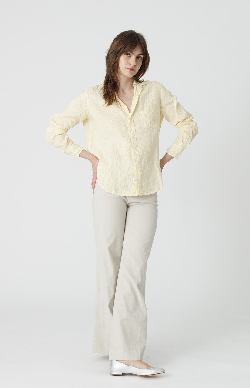 【フランク&アイリーン/Frank&Eileen】のEILEEN イタリアンリネン イエローストライプ シャツ 人気、トレンドファッション・服の通販 founy(ファニー) ファッション Fashion レディースファッション Fashion for Women トップス・カットソー Cut & Sew Tops シャツ・ブラウス・オフィスカジュアル Elegant Blouses & Button-Ups イエロー Yellow ストライプ Stripe, Striped Pattern スリーブ Sleeve, Long Sleeve / Short Sleeve デコルテ Décolleté, Neckline リネン Linen, Linen Fabric ロング Long, Long-Length 夏 Summer 新作・新入荷 New Arrivals / New In 羽織 Haori, Light Jacket other-7|ID: prp329100004898267 ipo3291000000036643284