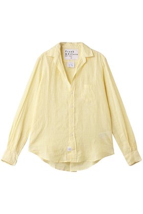 【フランク&アイリーン/Frank&Eileen】 EILEEN イタリアンリネン イエローストライプ シャツ人気、トレンドファッション・服の通販 founy(ファニー) ファッション Fashion レディースファッション Fashion for Women トップス・カットソー Cut & Sew Tops シャツ・ブラウス・オフィスカジュアル Elegant Blouses & Button-Ups イエロー Yellow ストライプ Stripe, Striped Pattern スリーブ Sleeve, Long Sleeve / Short Sleeve デコルテ Décolleté, Neckline リネン Linen, Linen Fabric ロング Long, Long-Length 夏 Summer 新作・新入荷 New Arrivals / New In 羽織 Haori, Light Jacket |ID:prp329100004898267