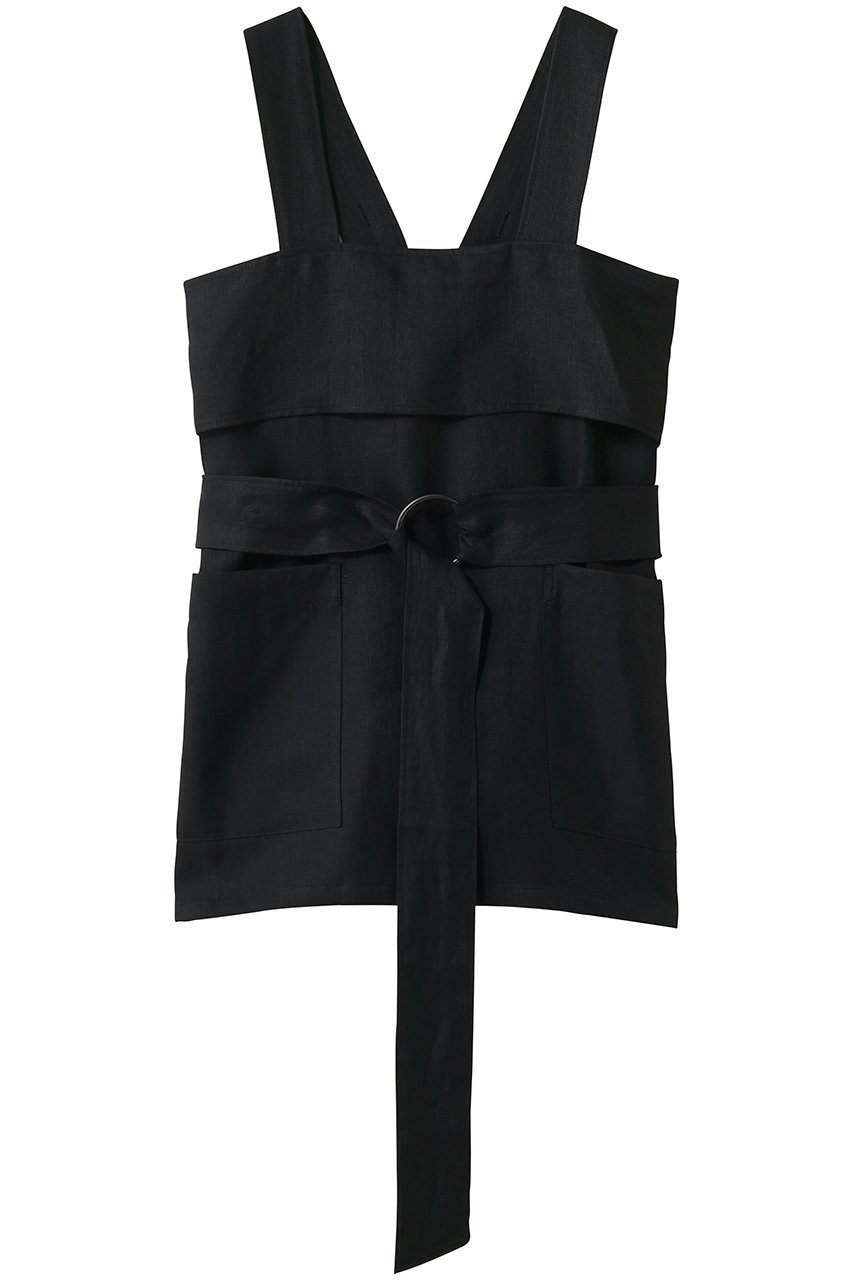 【プレインピープル/PLAIN PEOPLE】の高密度ツイルジャパンリネンエプロンプルオーバー インテリア・キッズ・メンズ・レディースファッション・服の通販 founy(ファニー) 　ファッション　Fashion　レディースファッション　Fashion for Women　トップス・カットソー　Cut & Sew Tops　シャツ・ブラウス・オフィスカジュアル　Elegant Blouses & Button-Ups　カジュアルプルオーバー・ニットトップス　Pullovers & Knit Tops / Casual Pullovers　おすすめ　Recommended / Our Picks　スリーブ　Sleeve, Long Sleeve / Short Sleeve　セットアップ　Set-Up, Coordinated Outfit　リネン　Linen, Linen Fabric　ロング　Long, Long-Length　新作・新入荷　New Arrivals / New In　ブラック|ID: prp329100004898270 ipo3291000000036643298