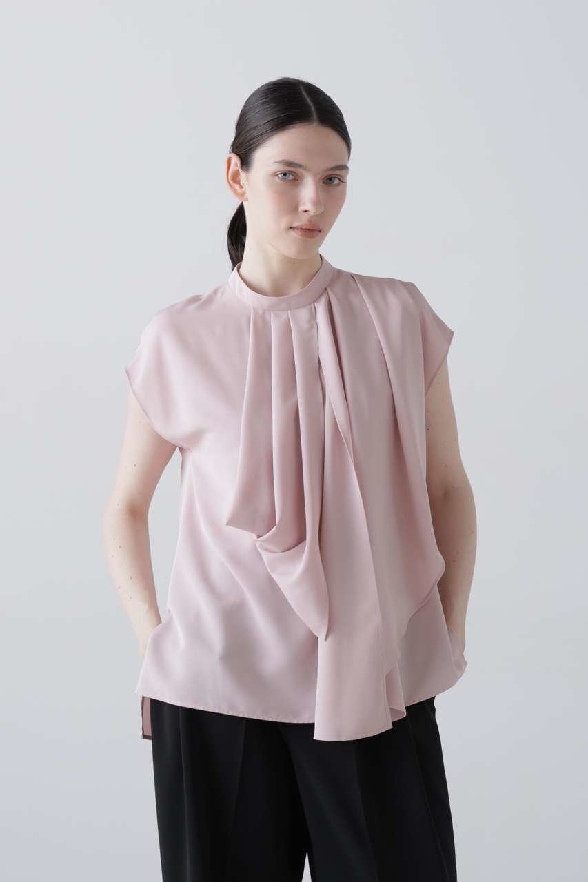 【アドーア/ADORE】のピーチファイユブラウス インテリア・キッズ・メンズ・レディースファッション・服の通販 founy(ファニー) 　ファッション　Fashion　レディースファッション　Fashion for Women　トップス・カットソー　Cut & Sew Tops　シャツ・ブラウス・オフィスカジュアル　Elegant Blouses & Button-Ups　おすすめ　Recommended / Our Picks　アシンメトリー　Asymmetrical Style　オケージョン　Occasion Wear　ショート　Short, Short Length　スリーブ　Sleeve, Long Sleeve / Short Sleeve　セットアップ　Set-Up, Coordinated Outfit　フロント　Front, Front Design　新作・新入荷　New Arrivals / New In　ビジネス 仕事 通勤　Business / Work / Commuting　ピンク|ID: prp329100004898271 ipo3291000000036643309