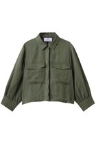 【ジュン オカモト/JUN OKAMOTO】のレーヨンリネンツイル ショートブルゾン カーキ|ID: prp329100004898275 ipo3291000000036643326