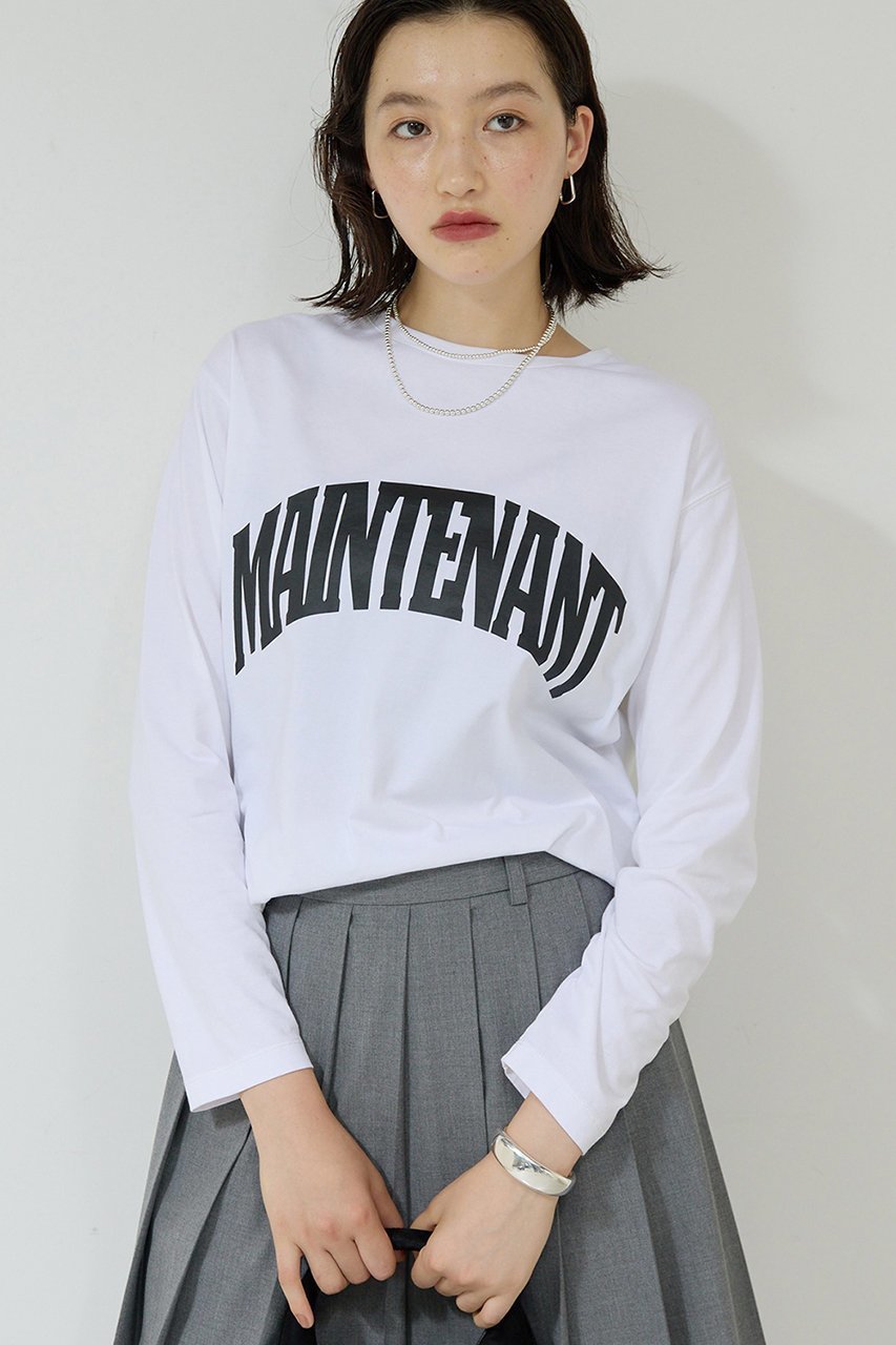 【ガリャルダガランテ/GALLARDAGALANTE】のラウンドロゴT 人気、トレンドファッション・服の通販 founy(ファニー) 　ファッション　Fashion　レディースファッション　Fashion for Women　トップス・カットソー　Cut & Sew Tops　シャツ・ブラウス・オフィスカジュアル　Elegant Blouses & Button-Ups　ロングTシャツ・Tシャツ　Longline T-Shirts & Tees　カットソー・ベーシックTシャツ　Cut-and-Sewn Tops / Stretch Tees & Basics　シンプル　Simple, Minimal　スリーブ　Sleeve, Long Sleeve / Short Sleeve　ラウンド　Round, Round Neck　ロング　Long, Long-Length　 other-1|ID: prp329100004898771 ipo3291000000036649462