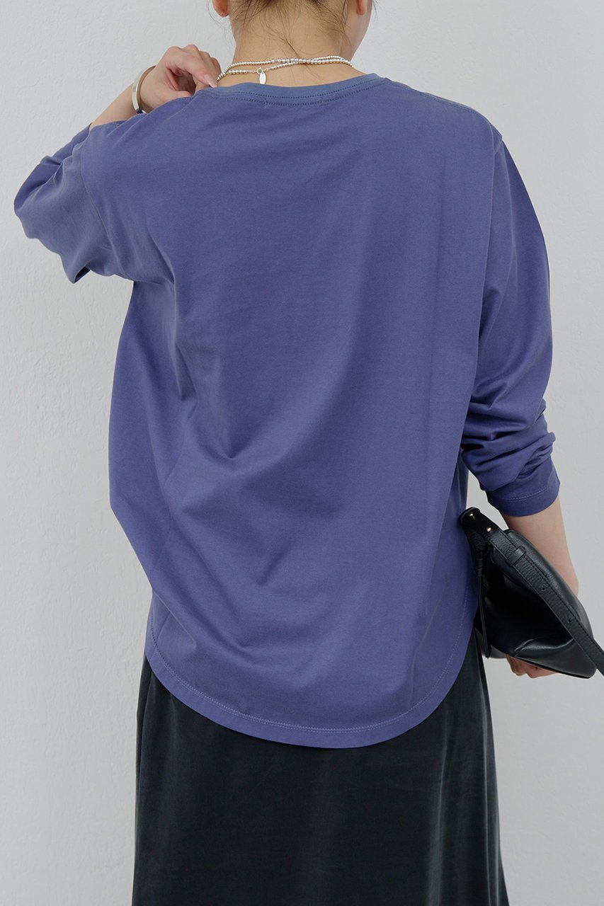 【ガリャルダガランテ/GALLARDAGALANTE】のラウンドロゴT 人気、トレンドファッション・服の通販 founy(ファニー) 　ファッション　Fashion　レディースファッション　Fashion for Women　トップス・カットソー　Cut & Sew Tops　シャツ・ブラウス・オフィスカジュアル　Elegant Blouses & Button-Ups　ロングTシャツ・Tシャツ　Longline T-Shirts & Tees　カットソー・ベーシックTシャツ　Cut-and-Sewn Tops / Stretch Tees & Basics　シンプル　Simple, Minimal　スリーブ　Sleeve, Long Sleeve / Short Sleeve　ラウンド　Round, Round Neck　ロング　Long, Long-Length　other-7|ID: prp329100004898771 ipo3291000000036649478