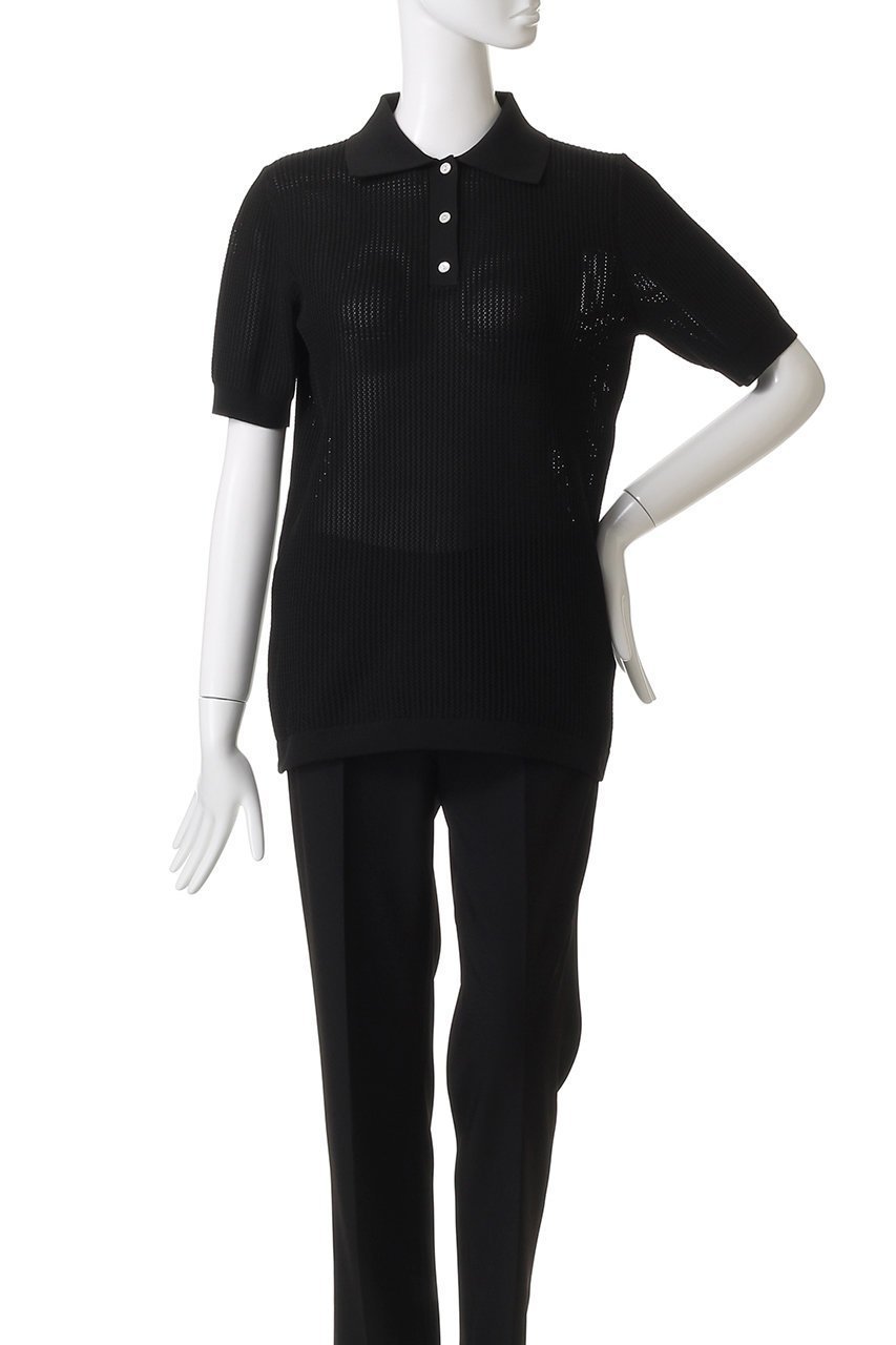 【マディソンブルー/MADISONBLUE】のPOLO KNIT MESH メッシュニットポロ 人気、トレンドファッション・服の通販 founy(ファニー) 　ファッション　Fashion　レディースファッション　Fashion for Women　トップス・カットソー　Cut & Sew Tops　ニット　Knit Tops & Sweaters　シャツ・ブラウス・オフィスカジュアル　Elegant Blouses & Button-Ups　ロングTシャツ・Tシャツ　Longline T-Shirts & Tees　カットソー・ベーシックTシャツ　Cut-and-Sewn Tops / Stretch Tees & Basics　ショート　Short, Short Length　スポーツ　Sports, Activewear　スポーティ　Sporty, Casual Athletic　スリーブ　Sleeve, Long Sleeve / Short Sleeve　ポロシャツ　Polo Shirt, Collared Tee　メッシュ　Mesh, Net Fabric　軽量　Lightweight, Ultra Light　透かし　Cut-Out, Lacework　other-2|ID: prp329100004898774 ipo3291000000036649505