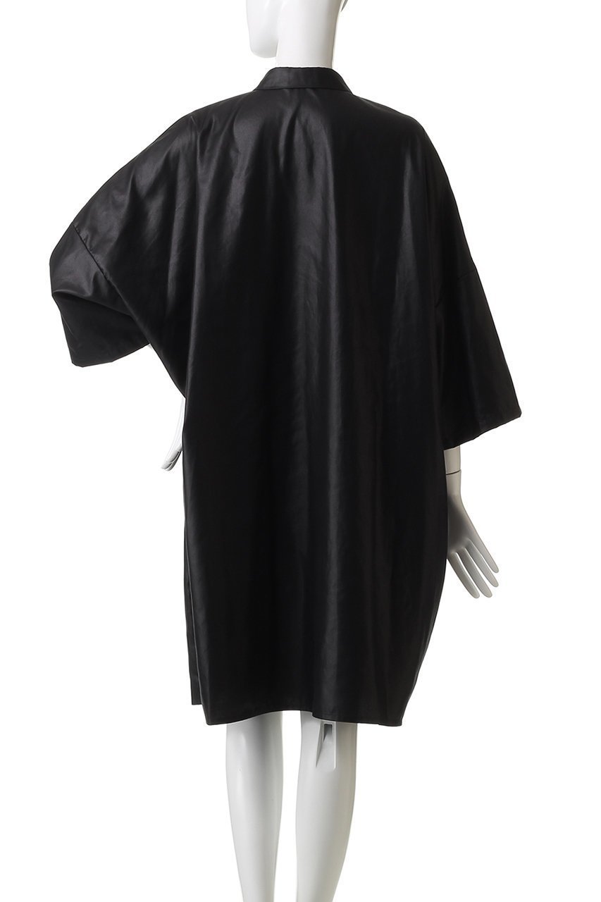 【ミズイロ インド/mizuiro ind】のグロッシーワイドハーフスリーブシャツワンピース 人気、トレンドファッション・服の通販 founy(ファニー) 　ファッション　Fashion　レディースファッション　Fashion for Women　ワンピース　Dresses　シャツワンピース / 1枚で着映えコーデ　Shirt Dresses　チュニック　Tunic Tops & Dresses　チュニック　Tunic, Long Top　ロング　Long, Long-Length　other-4|ID: prp329100004898781 ipo3291000000036649618