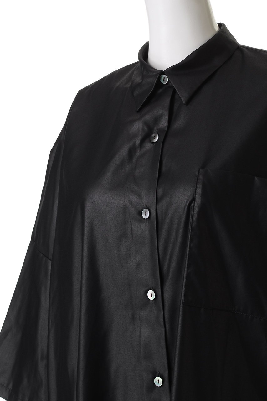 【ミズイロ インド/mizuiro ind】のグロッシーワイドハーフスリーブシャツワンピース 人気、トレンドファッション・服の通販 founy(ファニー) 　ファッション　Fashion　レディースファッション　Fashion for Women　ワンピース　Dresses　シャツワンピース / 1枚で着映えコーデ　Shirt Dresses　チュニック　Tunic Tops & Dresses　チュニック　Tunic, Long Top　ロング　Long, Long-Length　other-5|ID: prp329100004898781 ipo3291000000036649619