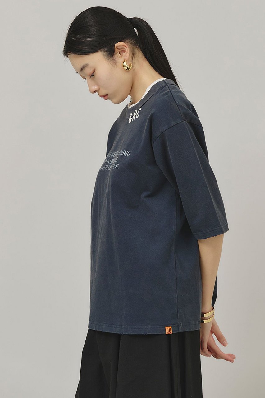 【カレンソロジー/Curensology】の【UNIVERSAL OVERALL】別注ショートスリーブTシャツ 人気、トレンドファッション・服の通販 founy(ファニー) 　ファッション　Fashion　レディースファッション　Fashion for Women　トップス・カットソー　Cut & Sew Tops　シャツ・ブラウス・オフィスカジュアル　Elegant Blouses & Button-Ups　ロングTシャツ・Tシャツ　Longline T-Shirts & Tees　カットソー・ベーシックTシャツ　Cut-and-Sewn Tops / Stretch Tees & Basics　クラッシュ　Distressed, Crashed Style　ショート　Short, Short Length　スペシャル　Special, Limited Edition　スリーブ　Sleeve, Long Sleeve / Short Sleeve　バランス　Balance, Style Balance　別注　Limited Edition, Custom Order　other-3|ID: prp329100004898825 ipo3291000000036649960